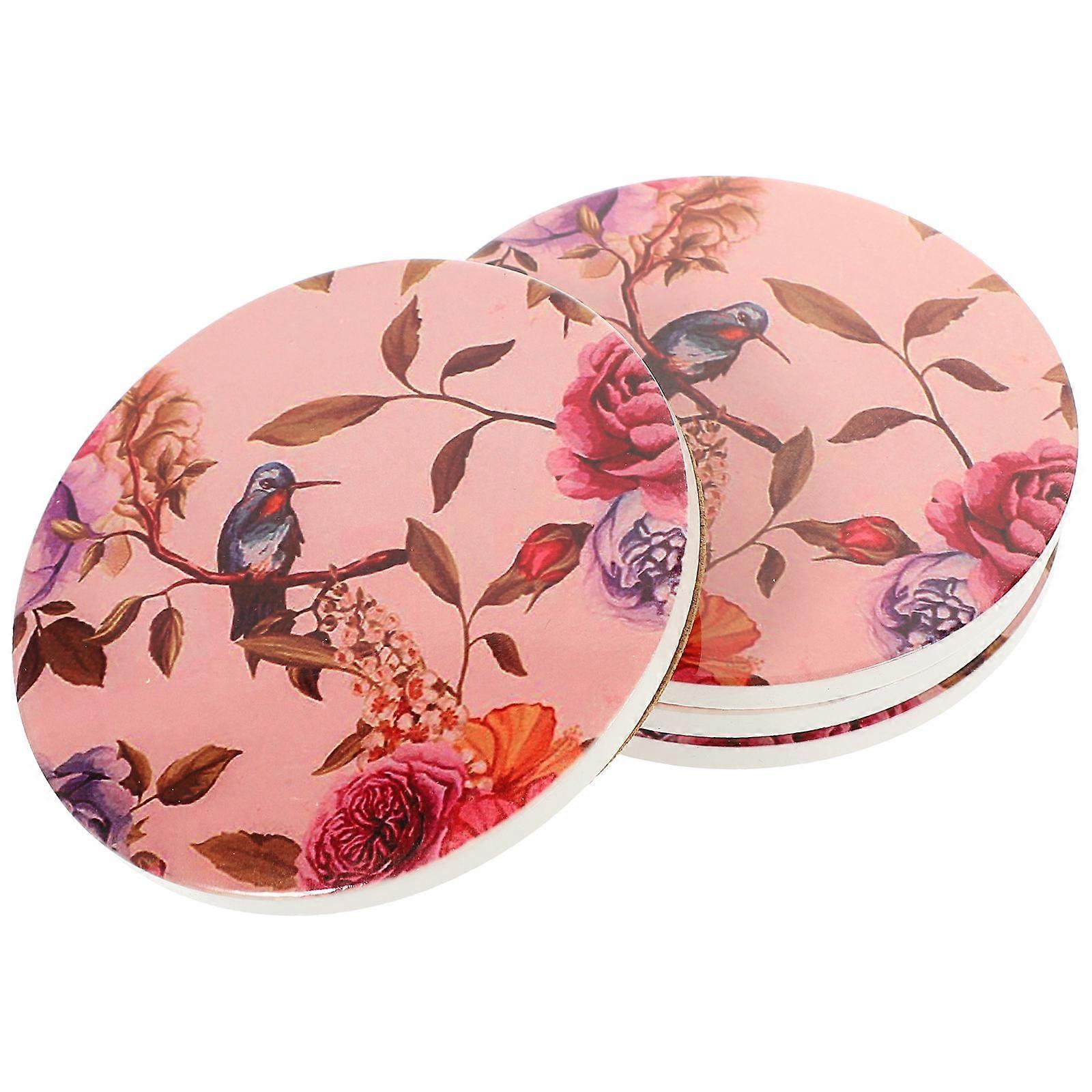 Heat Insulation Cup Coaster For Kitchen Coffee Table Non-Slip Absorbent Multi 4Pcs