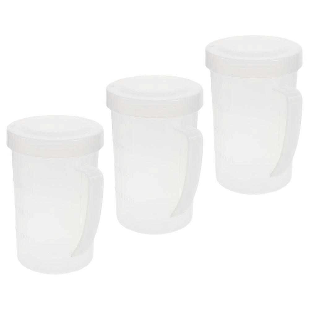 Drinking Mug For Milk Polypropylene Water Cup for Office Use Flat Base 3Pcs