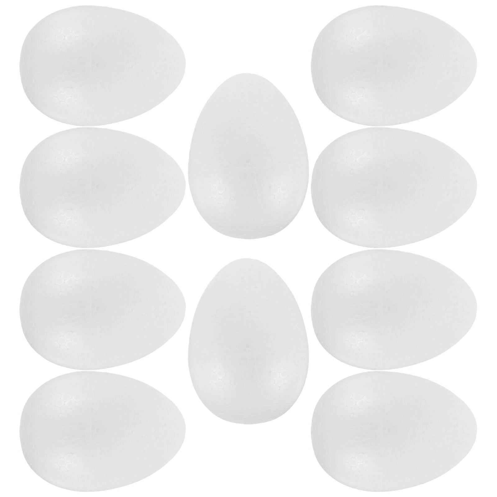 DIY Foam Easter Egg 10Pcs White for Decoration with Easter Decor and DIY Creativity