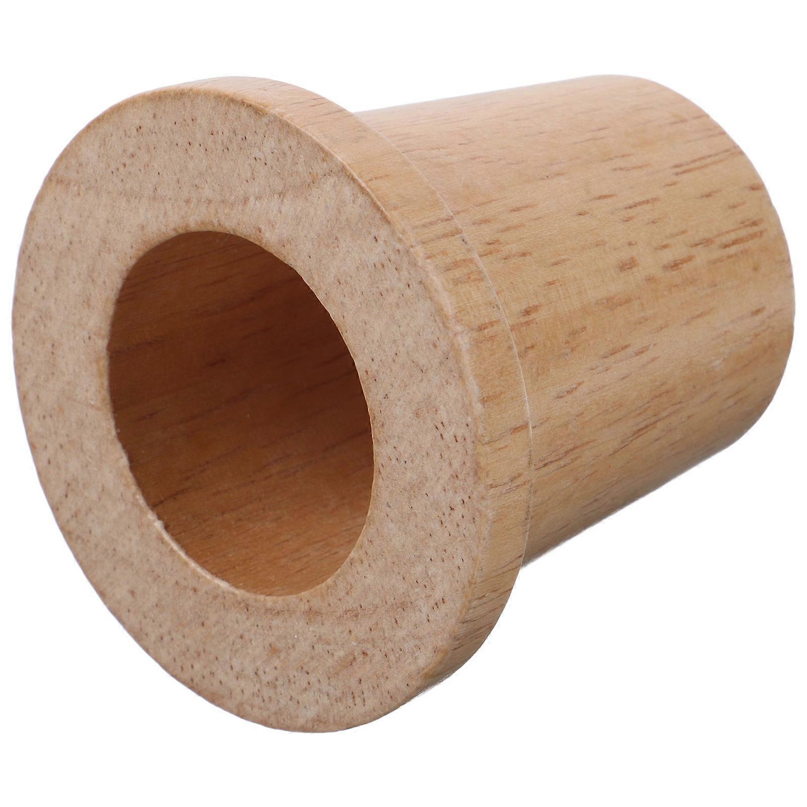 Wood Lamp Finial Caps for Lamp Shade Secure Light Fixture 4Pcs Beige