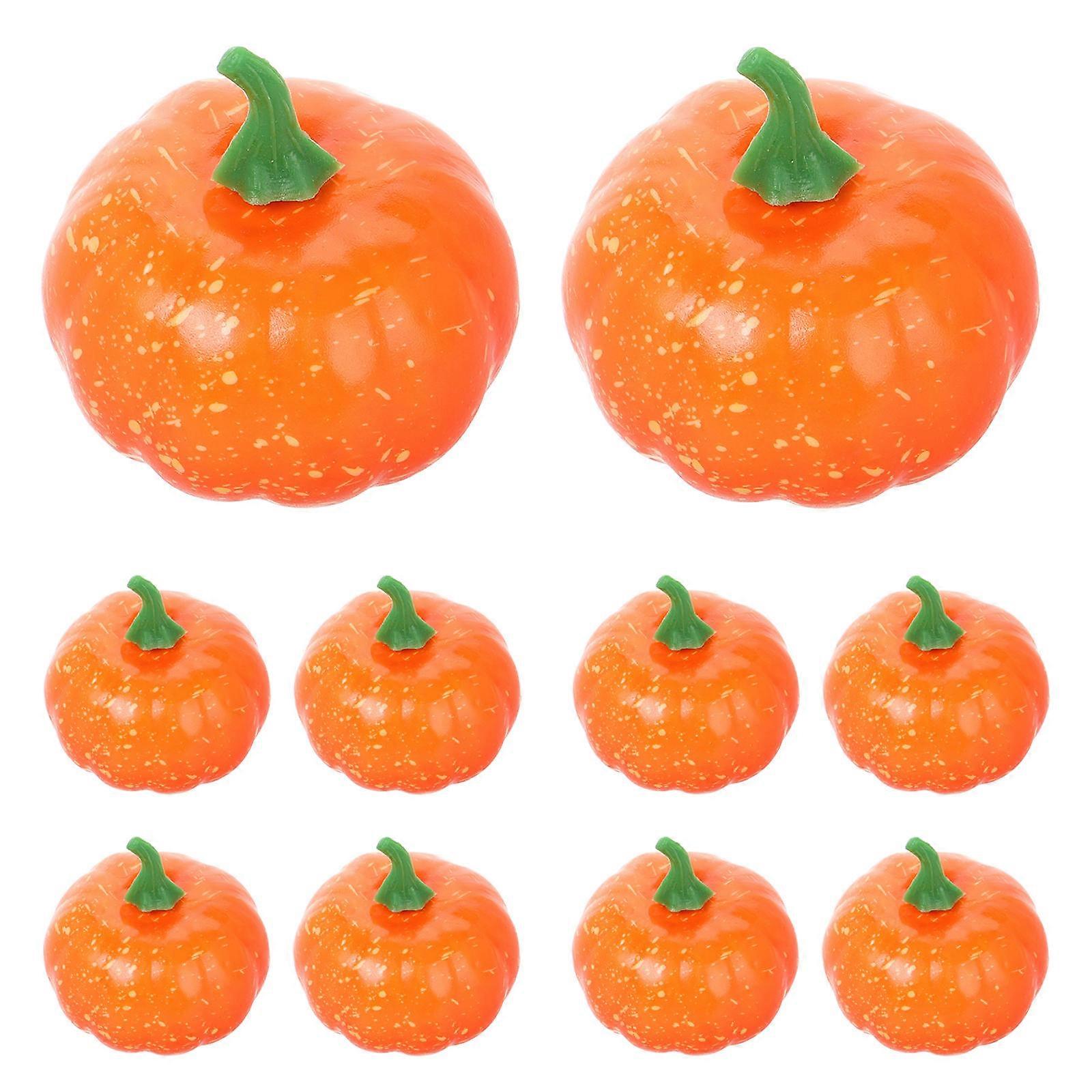Orange Halloween Pumpkin Model for Decoration 16Pcs Foam Simulation Pumpkins
