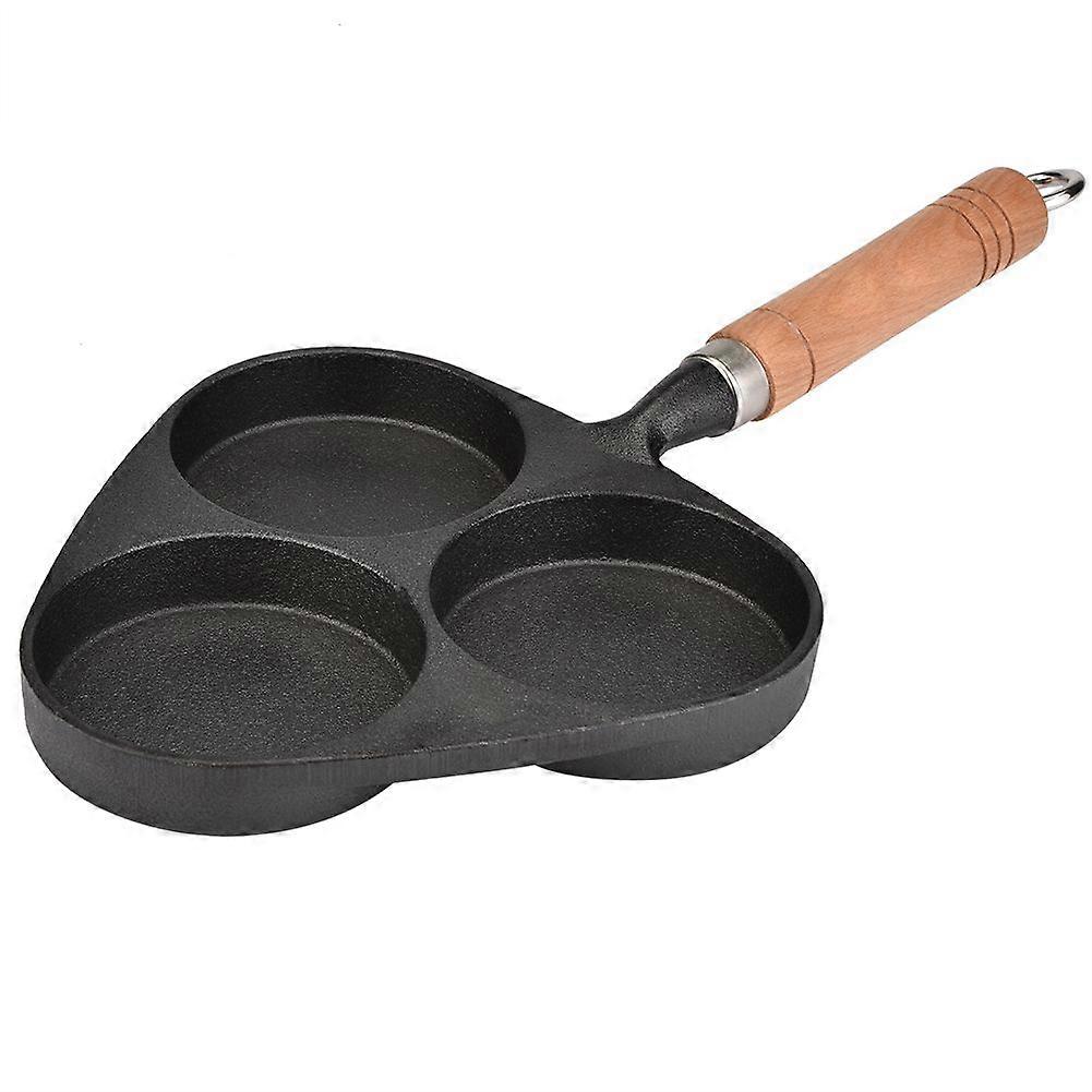 3 Mold Cast Iron Omelette Egg Burger Fried Egg Pot Pancake Pan