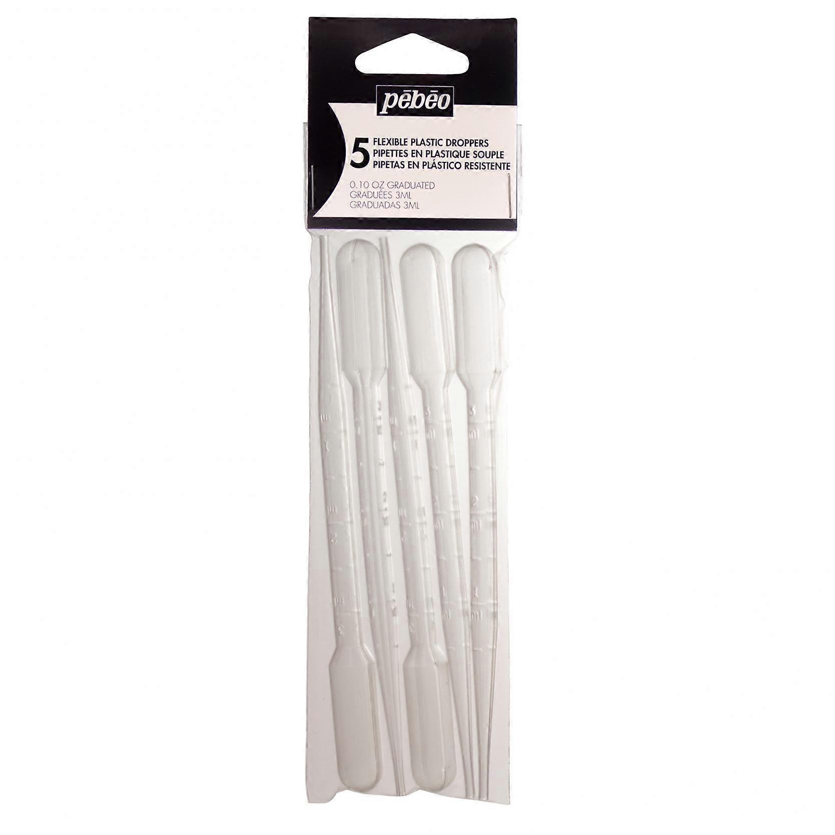Pebeo Plastic Dropper Pipettes Pack of 5
