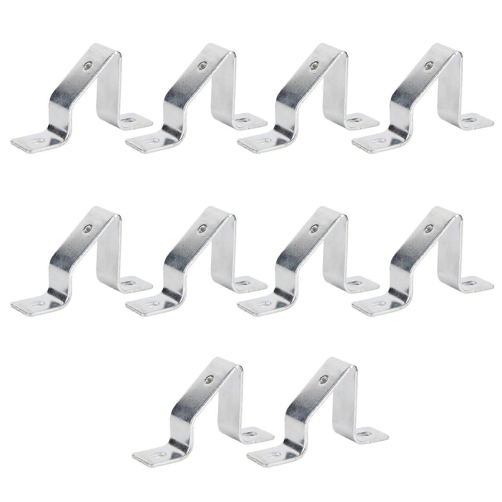 10PCS Rail Mounting U Bracket C45 Stainless Steel Guide Rail Inclined Support U Shaped Connector Bracket M5 Hole