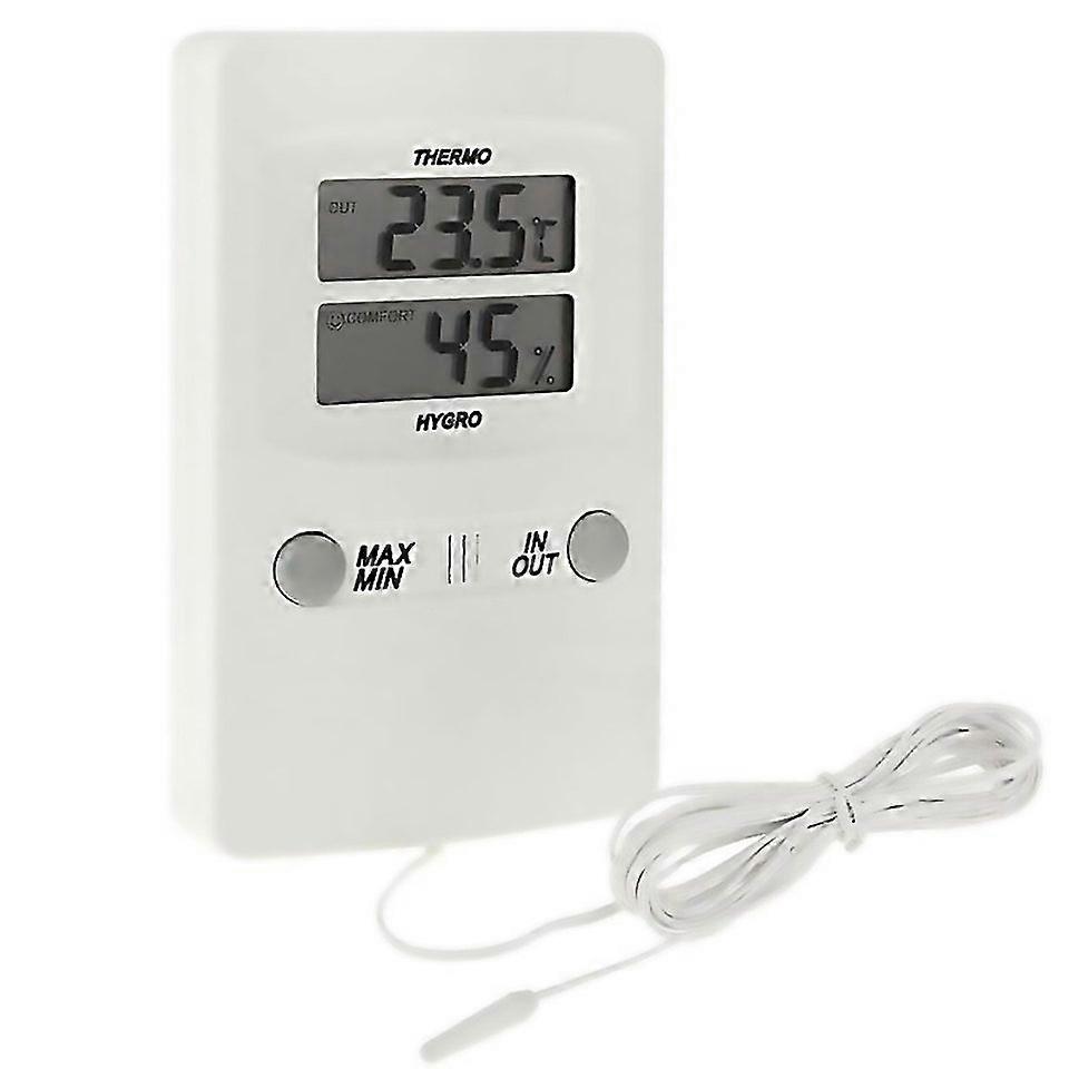 For Th02 Digital Lcd Indoor Outdoor Sensor Probe Weather Humidity Hygrometer Thermometer