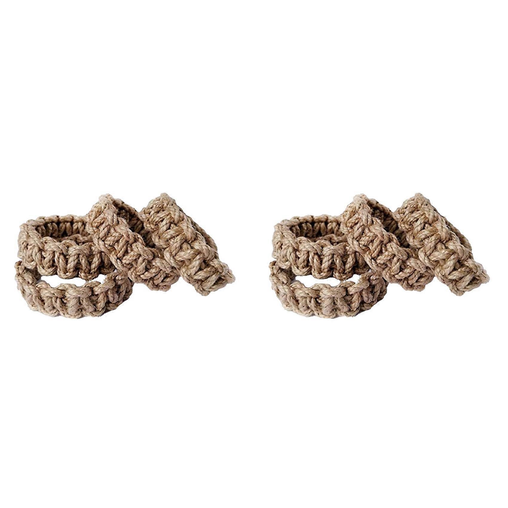 4Pcs Braided Curtain Tiebacks for Drapes, Rustic Curtain Holdbacks