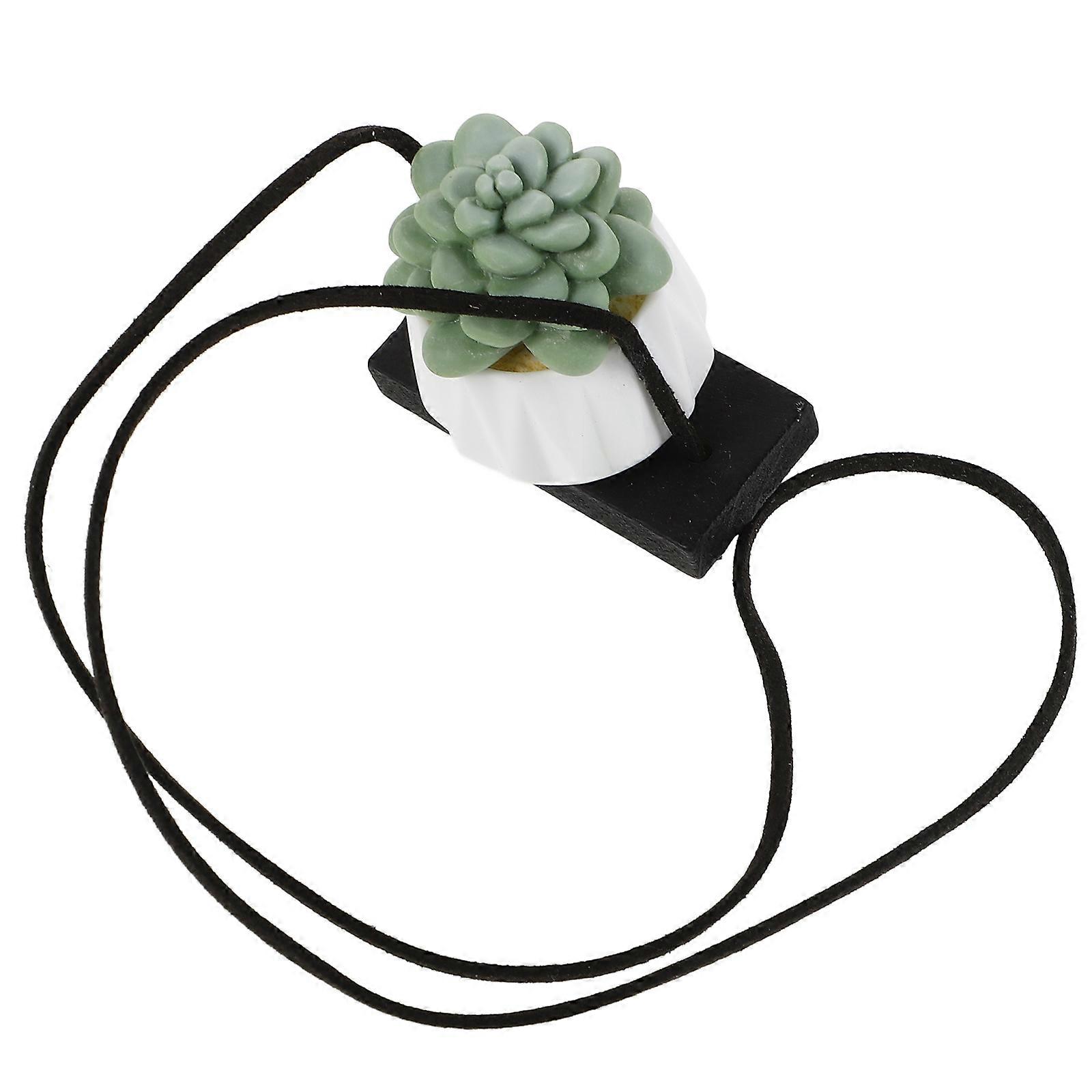 Car Mirror Pendant Resin Cactus Charm for Car Use 3Pcs