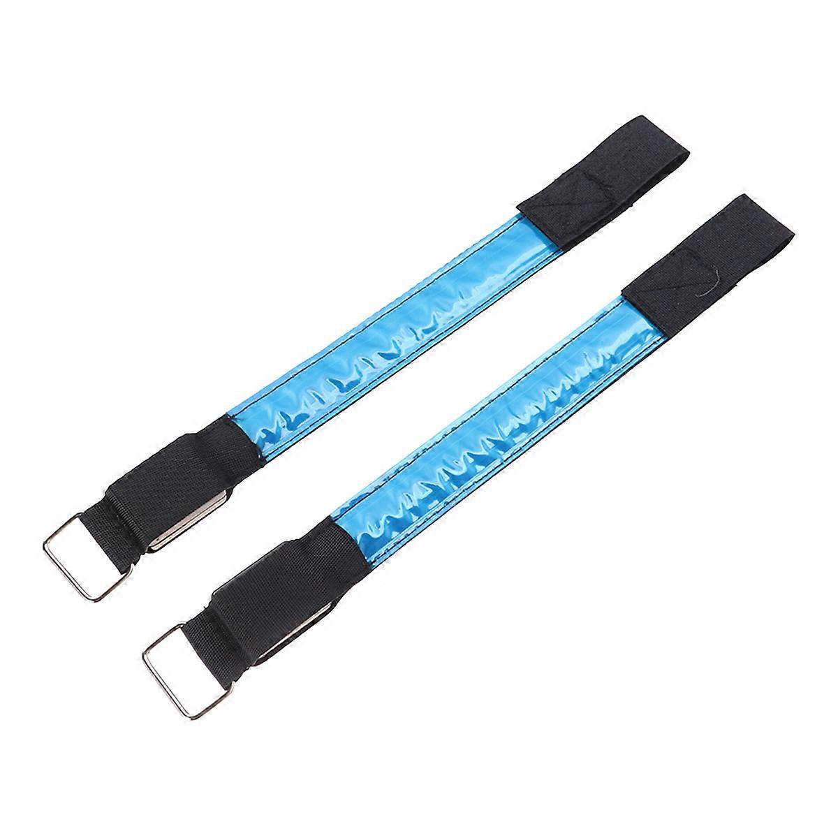 LED Bracelet Reflective Armband for Running Function 6Pcs Blue Wristbands