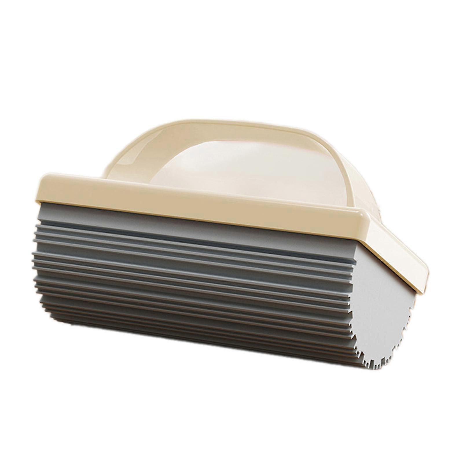 Compact Mini Handheld Cleaner Sponge Mop with Handle for Quick Dusting and Scrubbing On Desktop and Kitchen Counters Cream white 26s