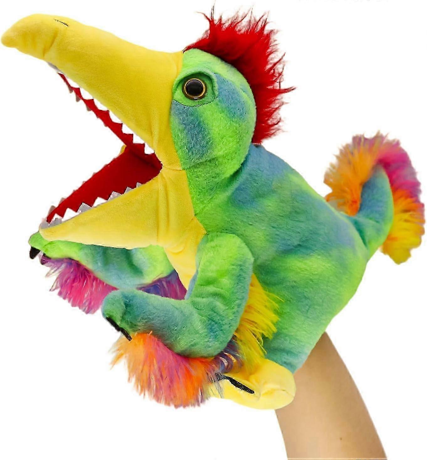 Tail Feather Dinosaur Plush Toys Hand Puppet Simulation Dinosaur Plush Toy Realistic Doll 25-26