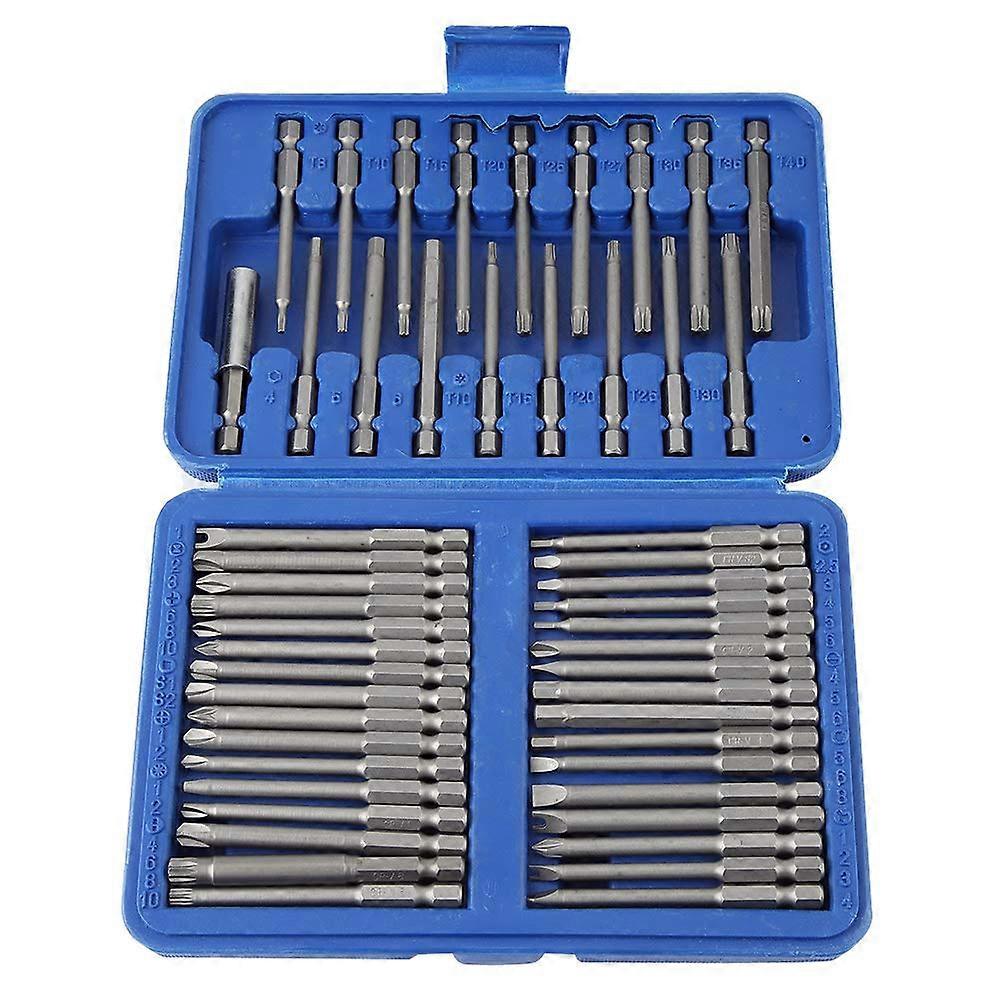 Rechargeable Electric Screwdriver 50Piece Steel Bit Set Cross, Slotted, UShaped, Hex Bits, Rotary Tools Compatible