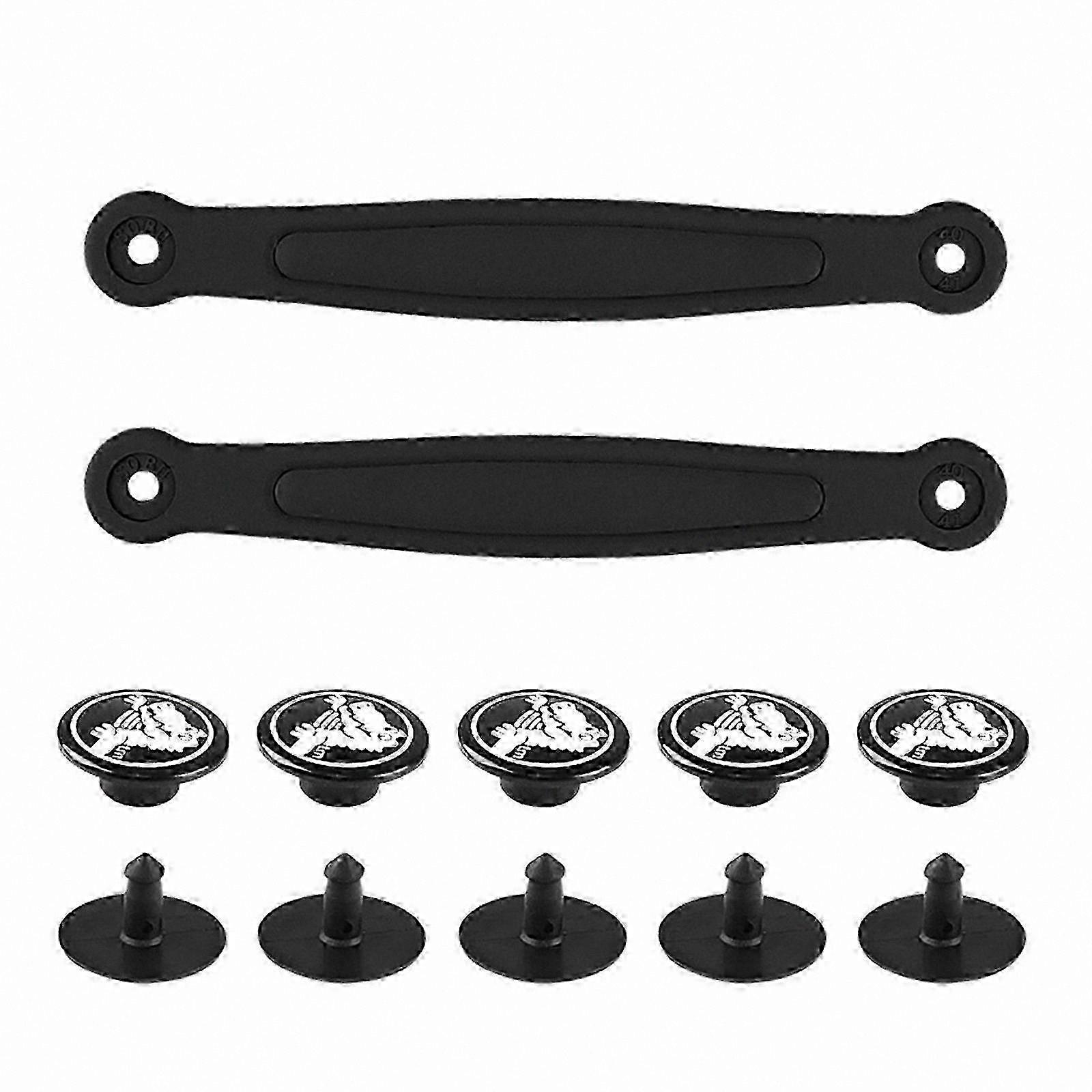 White PVC Riveted Straps for Clog Sandals - Unisex Beach Shoe Replacement Heel Supports