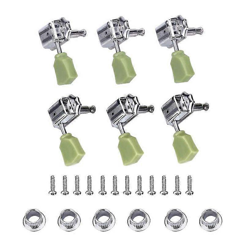 Guitar Tuning Pegs String Tuners 3L Folk/Electric Guitar Silver