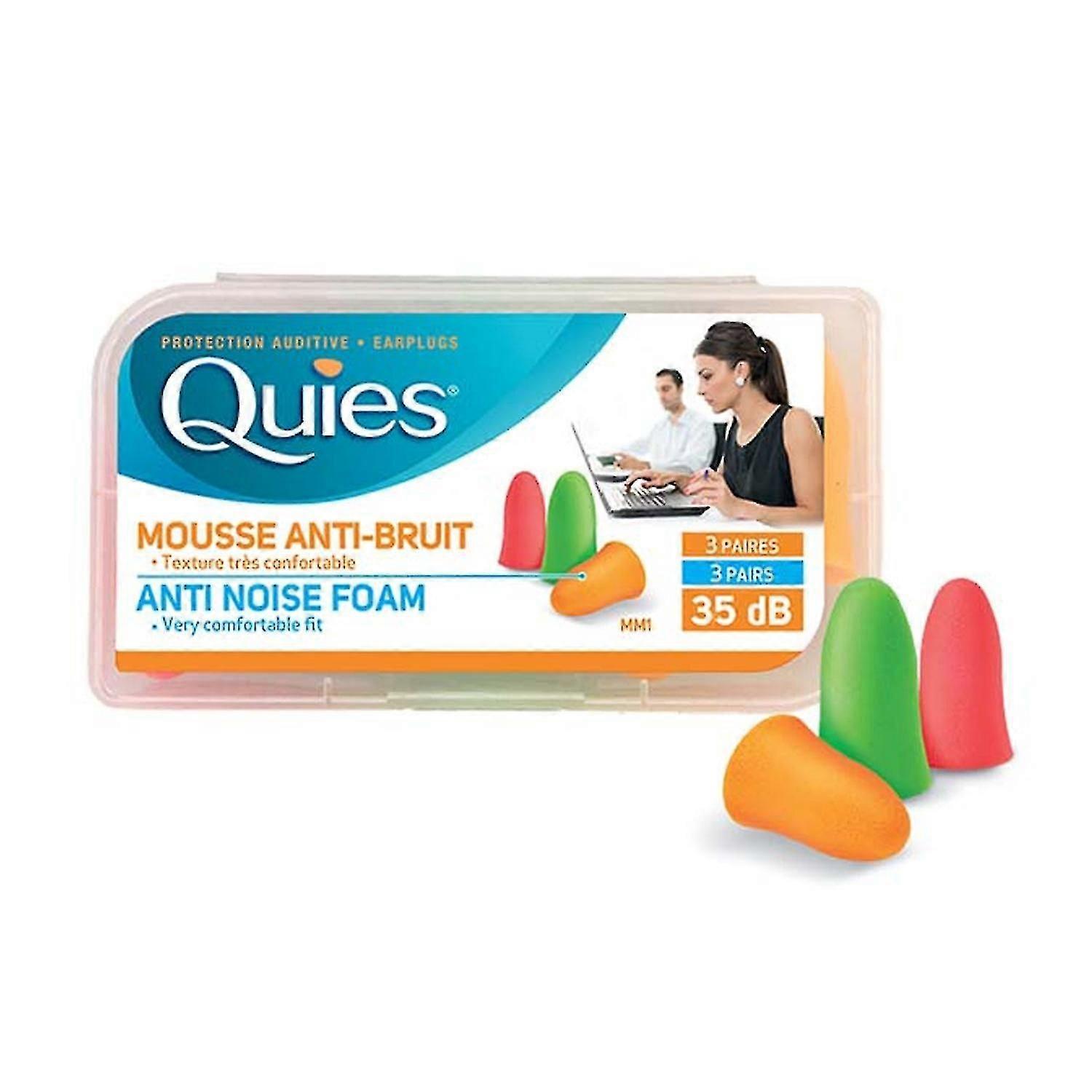 Quies Soft FOAM Ear Plugs - 3 Pairs