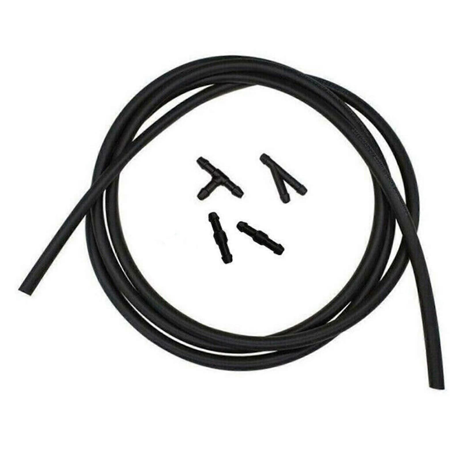 Windshield Washer Hose Kit 2 Meters Soft Tube Jet Connector Fluid Hose