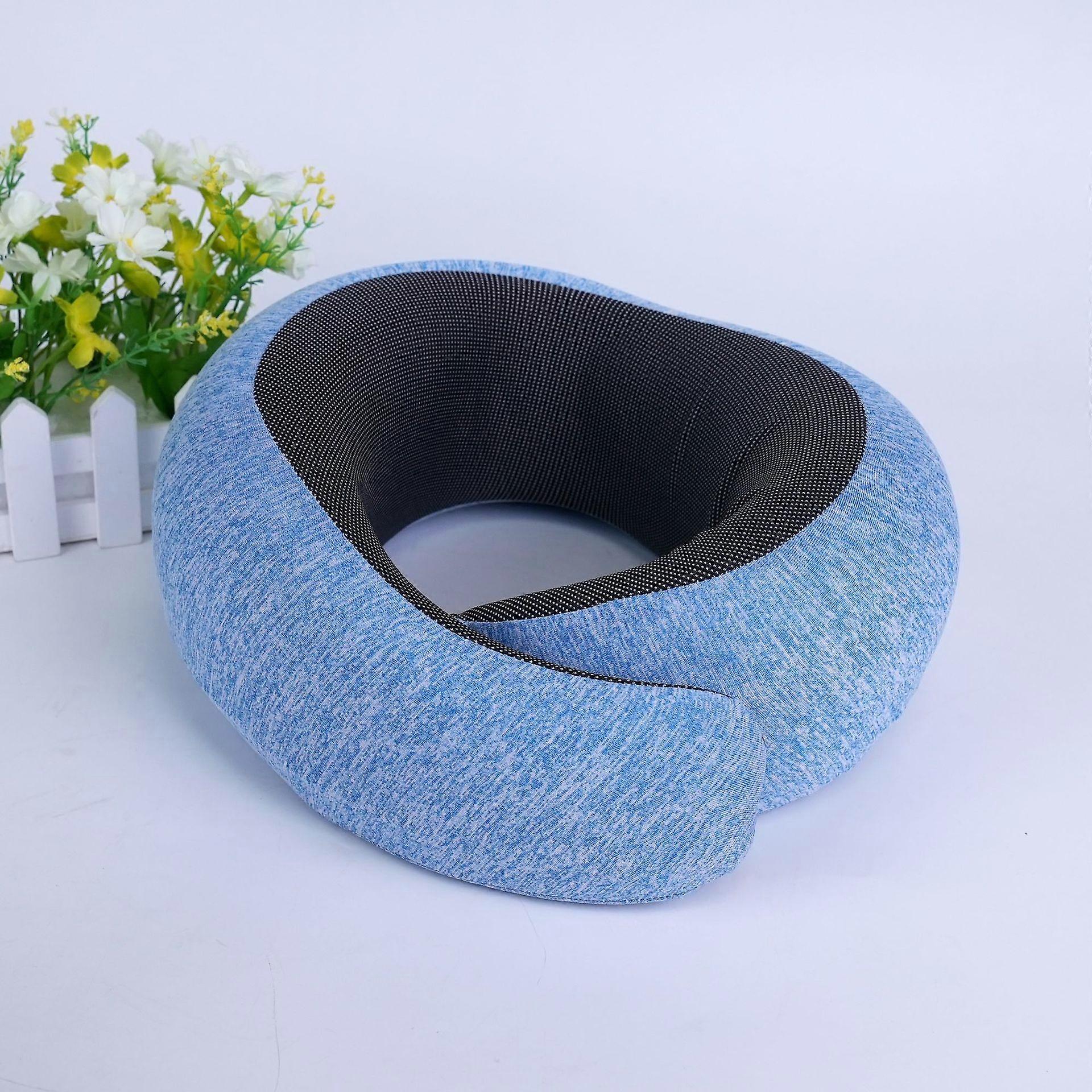 Travel U-shaped pillow portable snail pillow detachable and washable memory foam U-shaped neck pillow airplane car pillow