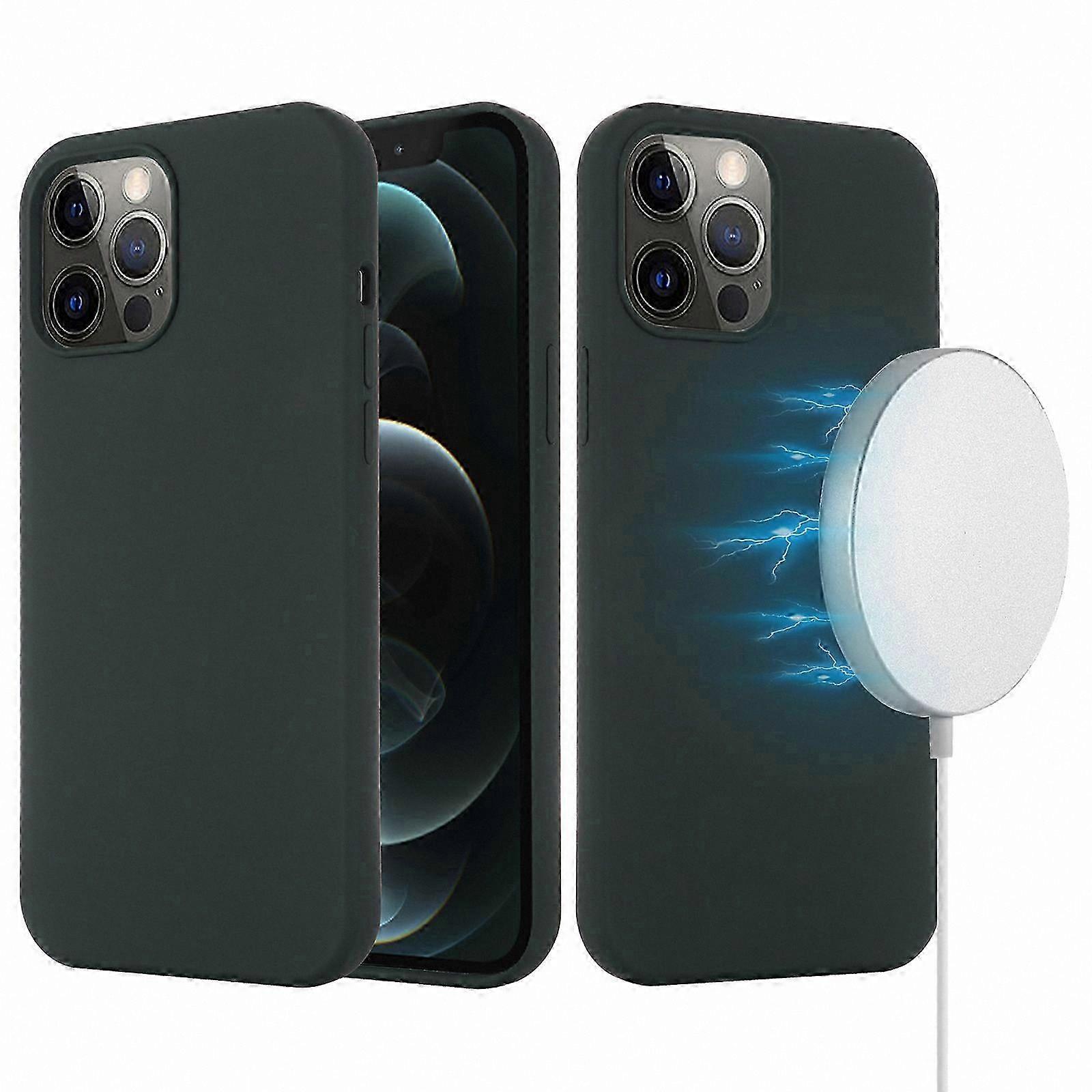 Silicone Case for 12 Pro with MagSafe Compatibility and Anti-Drop Protection