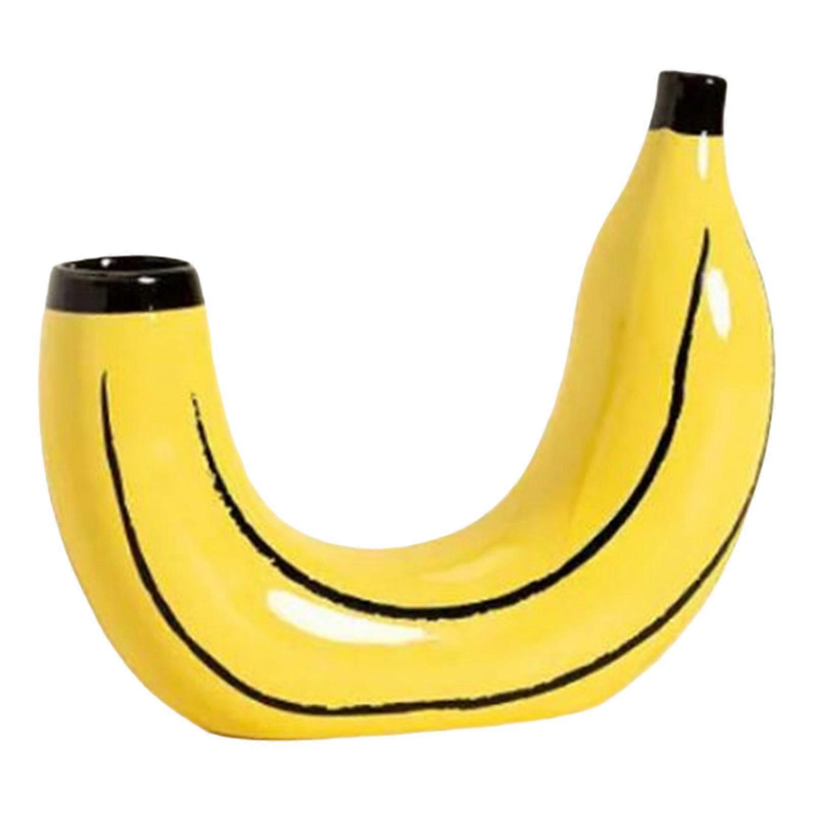 Modern Banana Shape Resins Vases Home Decors for Enhancing Living Room or Dining Table Flower Arrangement Container Multicolor