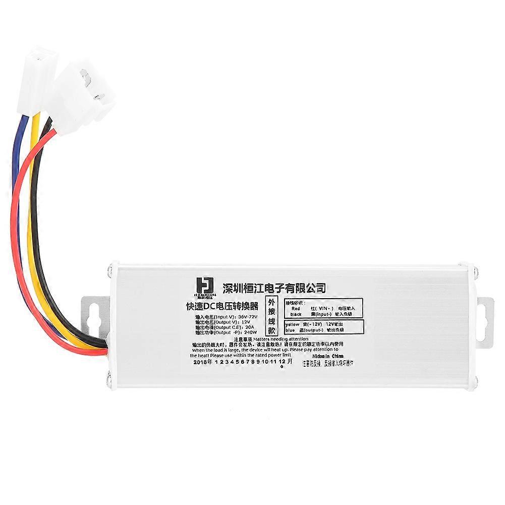 36-72V to 12V 20A 240W DC Converter Adapter Voltage Transformer(external wiring)