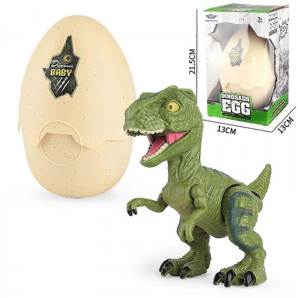 hatching egg toy with dinosaur figure and LED lights