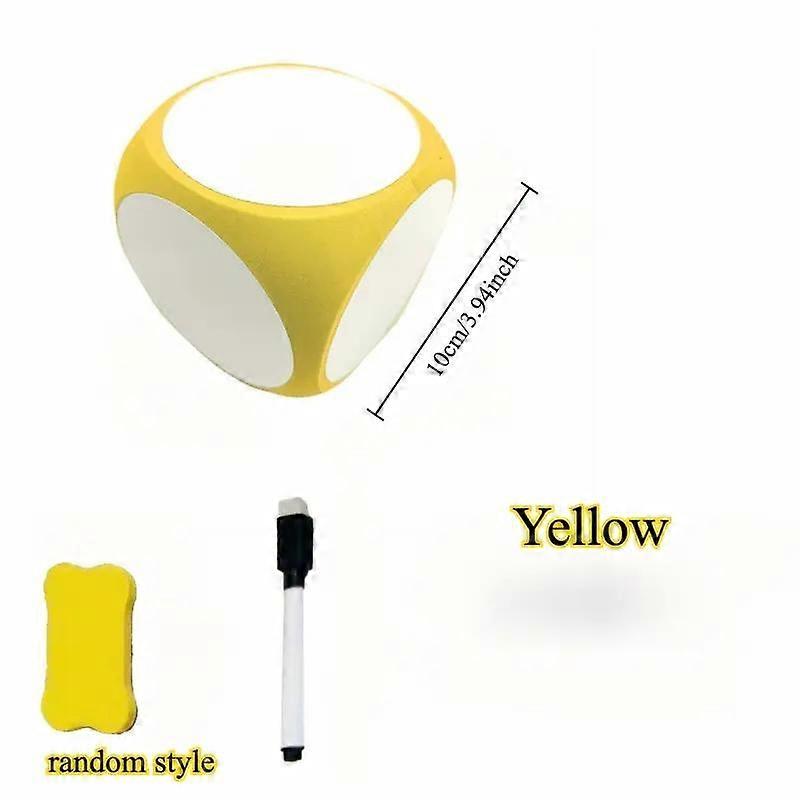 Reusable Eva Whiteboard Dice Set with Eraser and Pen, Ideal for Math & English Skills Training, Fun Classroom Props