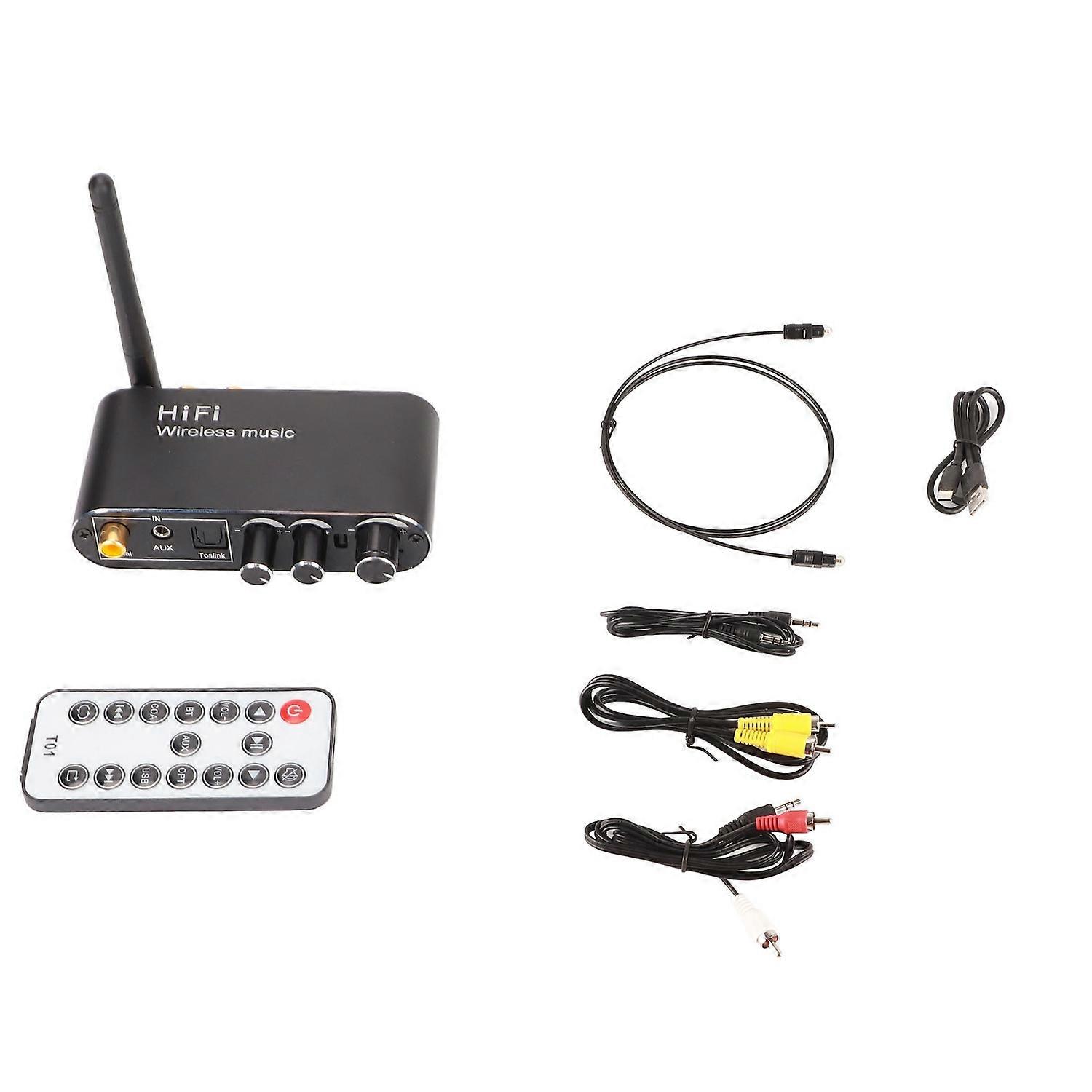 Bluetooth Digital to Analog Converter 2 Devices Connect Bluetooth DAC Converter Supports Volume Cont