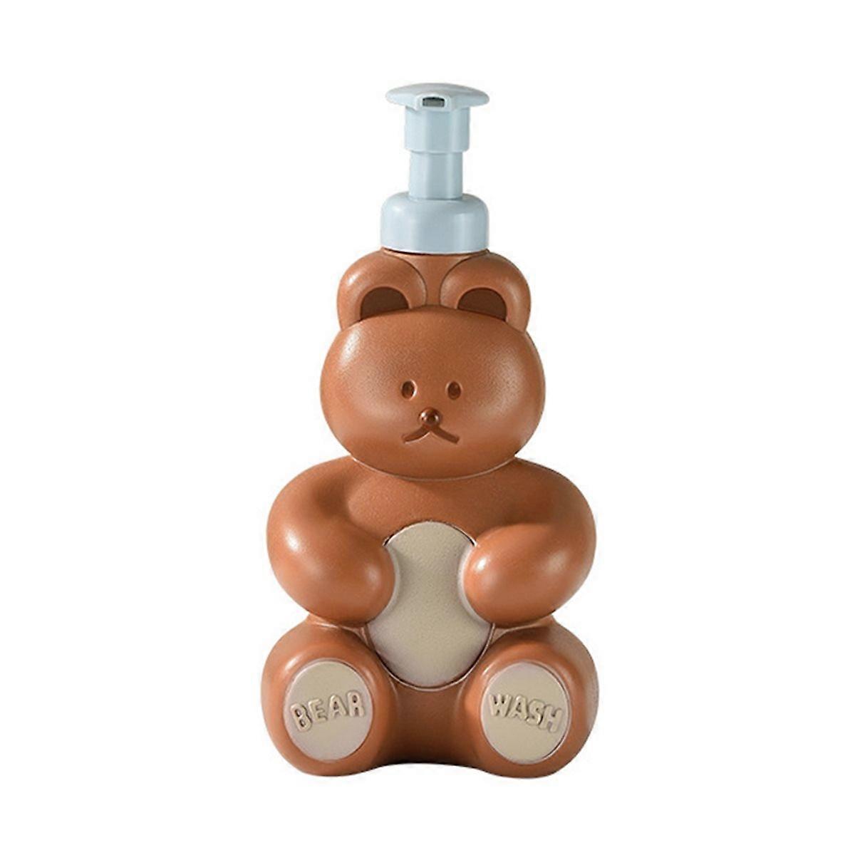250ML Cute Bear Foam Soap Dispenser Foaming Soap Pump,Brown