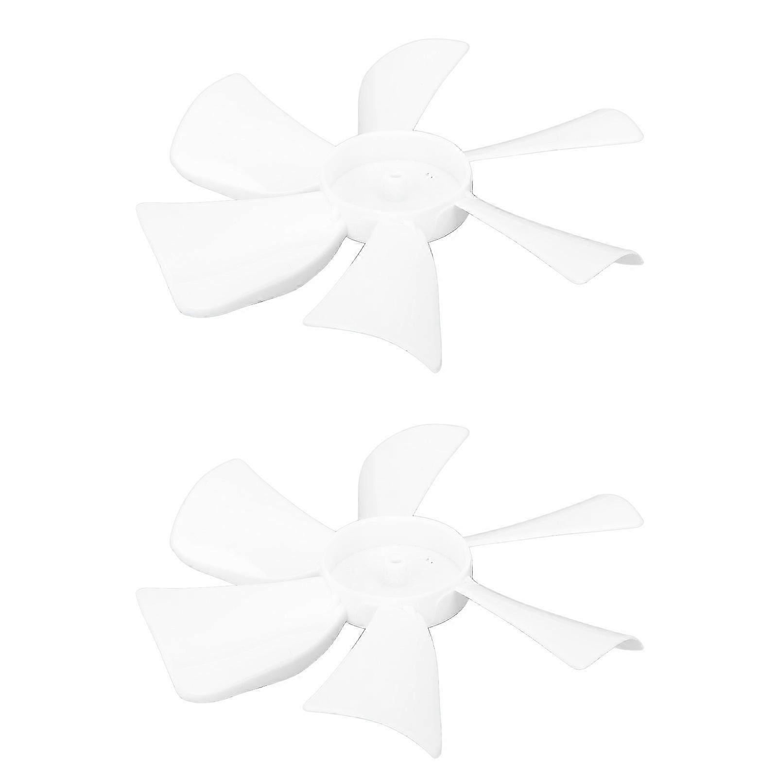 2st 6 tums RV Vent Blade Högeffektiv RV Badrum Tak Vent Fläktblad för Heng's White