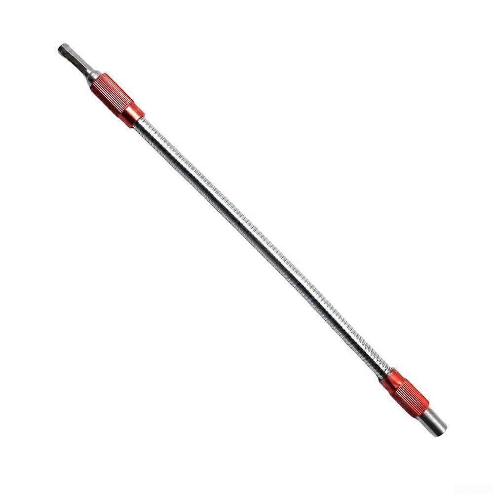 Flexible Drill Bit Extension Shaft 635mm Rotatable Hex Shank Bendable Adapter for Electric Drill and Screwdriver (Red)