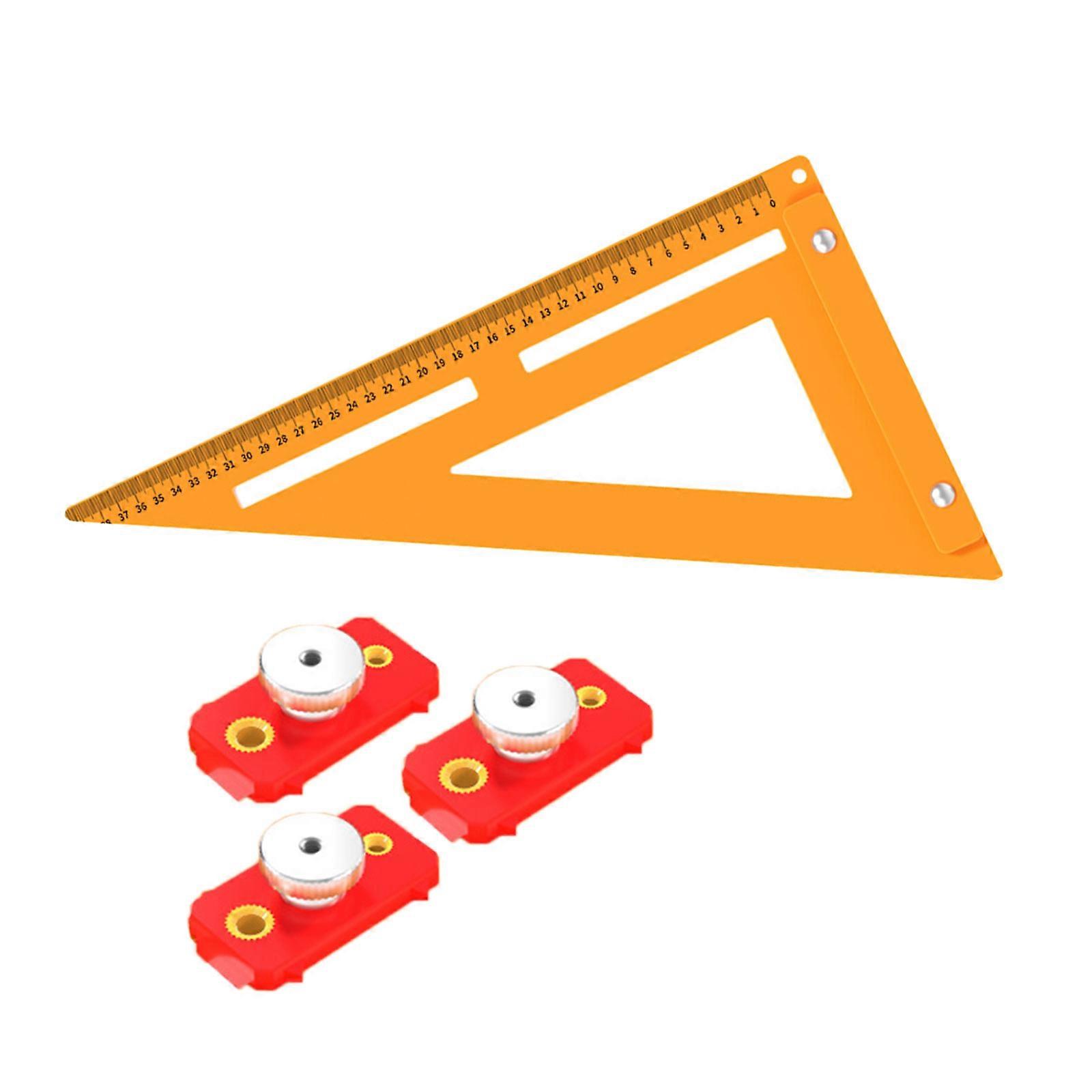 Ergonomic Combination Triangular Rulers Heat Resistant Bakelite for Construction Marking and Cutting Multicolor