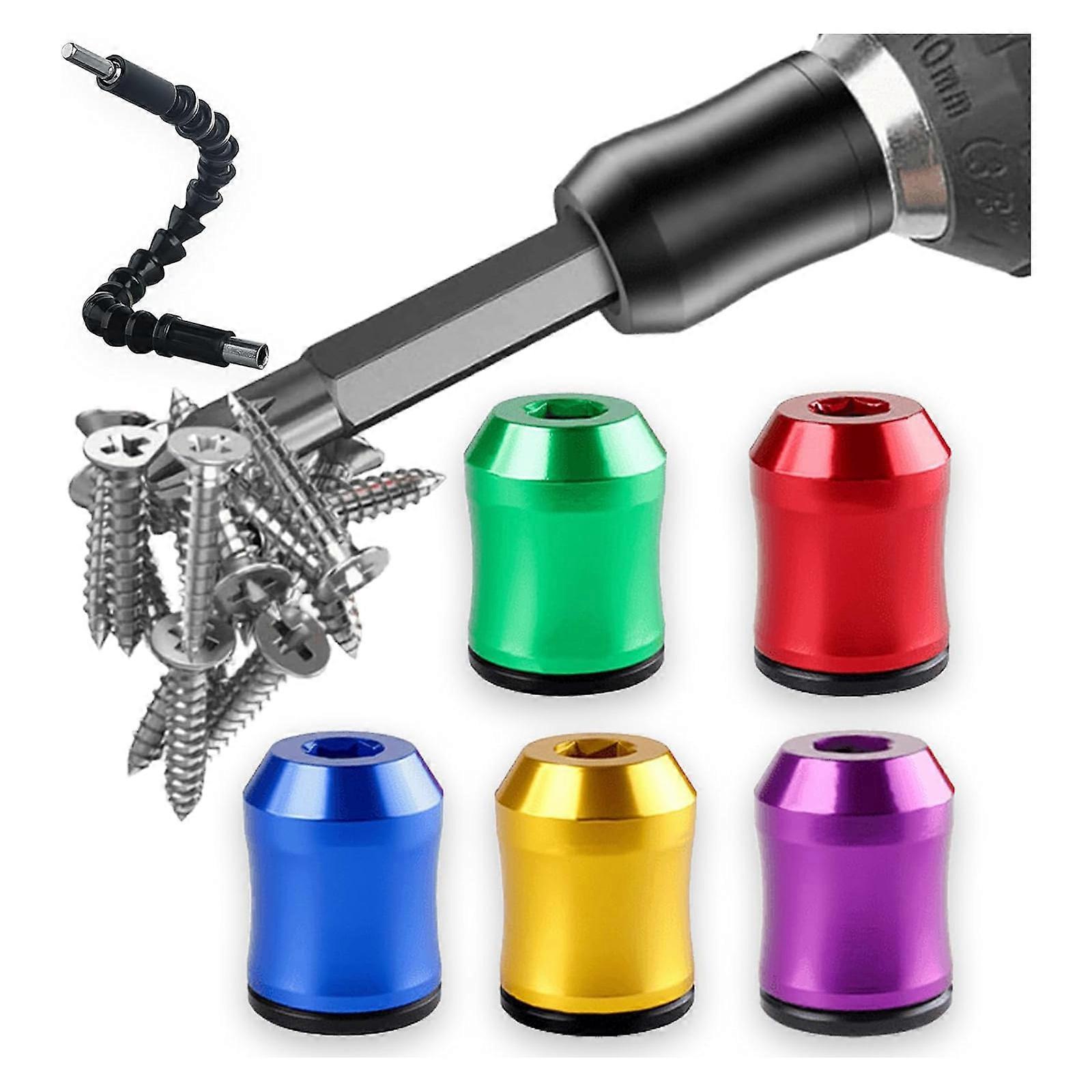 Aluminum Magnetizer Hexagonal Hole Screwdriver Bit Holder Electronics Assembly Automotive Maintenance Tool Multicolor