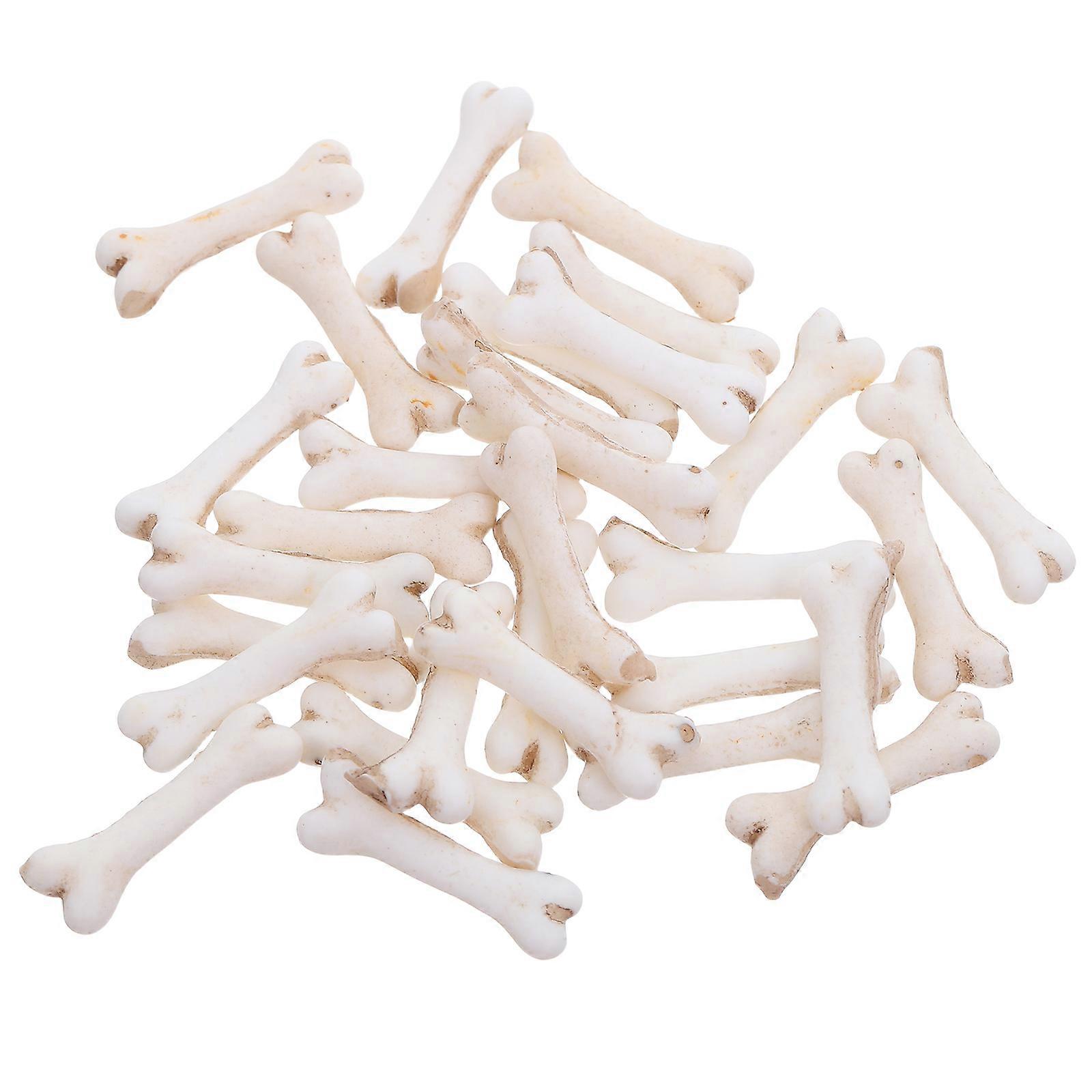 Micro Skeleton Bone Fake Bones Resin for Halloween Decor 30Pcs Pack