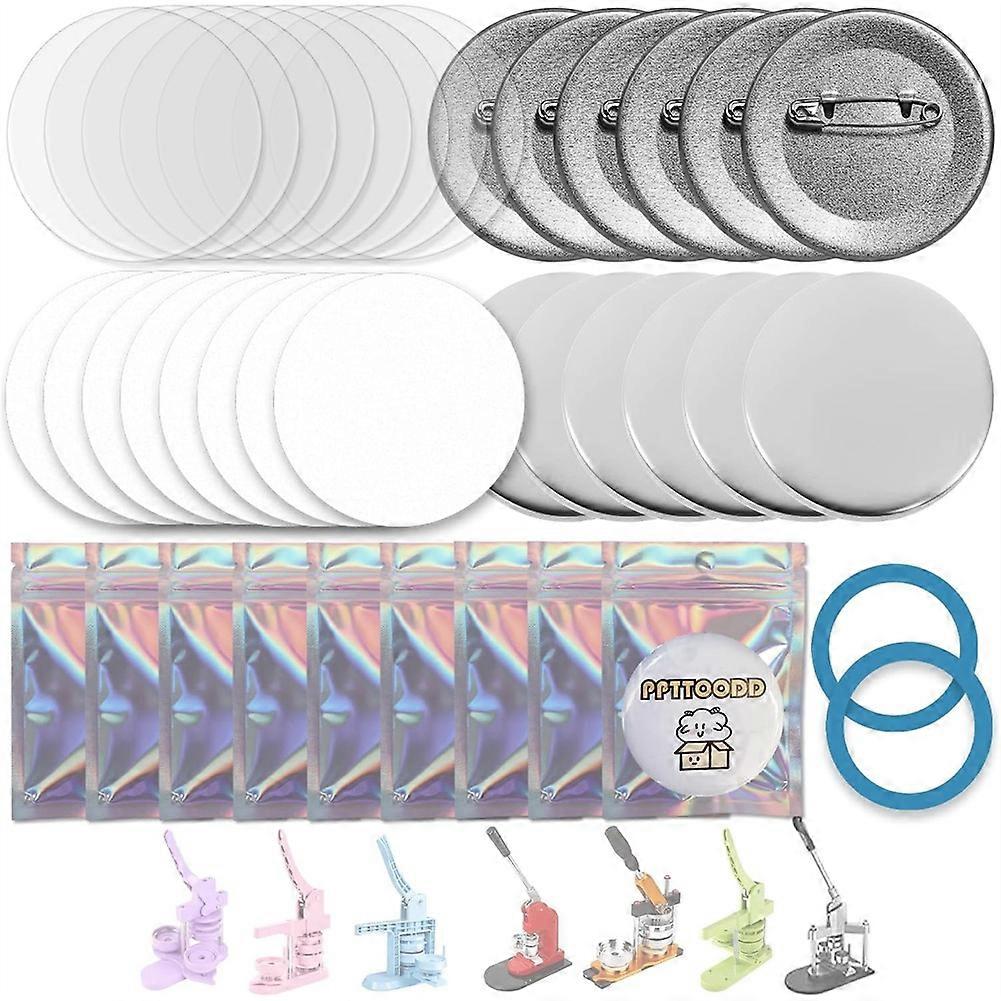 200 Sets 58mm (2.25 inch) Button Making Supplies