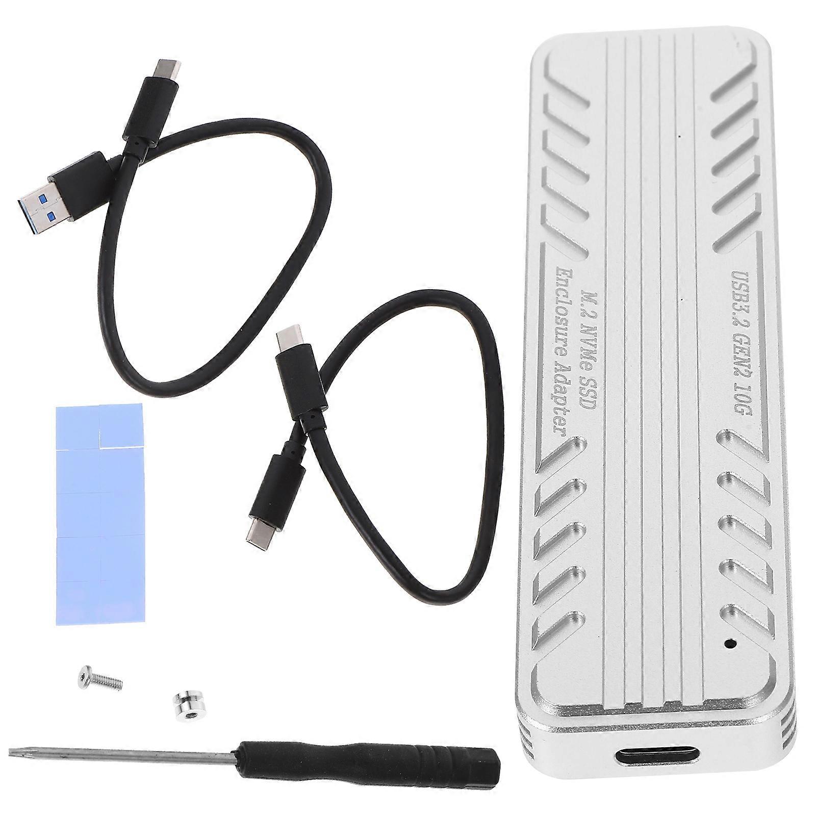 M.2 SSD Enclosure Aluminum Alloy SSD Enclosure for Storage with USB-C Adapter
