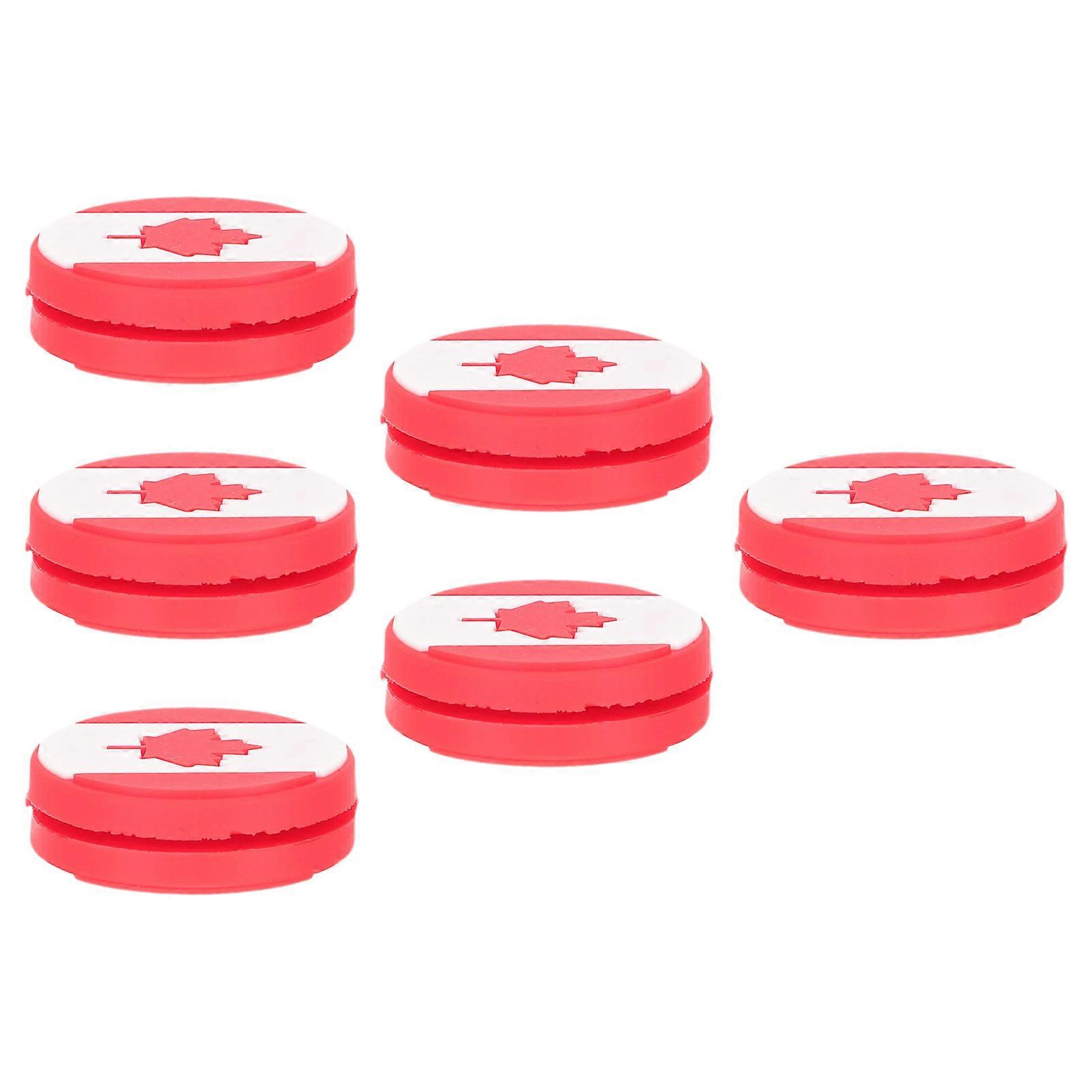 6pcs Racket Vibration Dampeners National Flag Designed Tennis Racket Shocking Absorbers