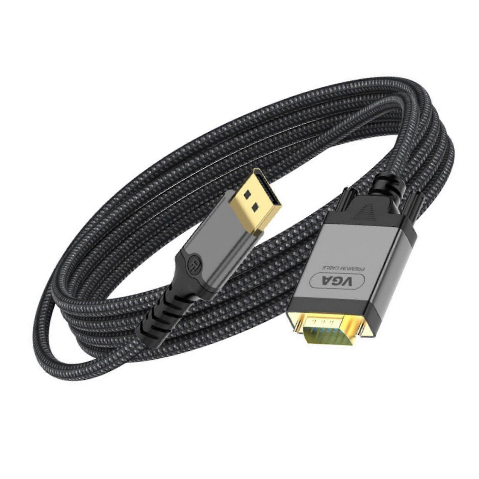 1080P  To VGA Conversion Cable 1920x1080 200CM Length For Notebook to Screen Connection Various Display Multicolor