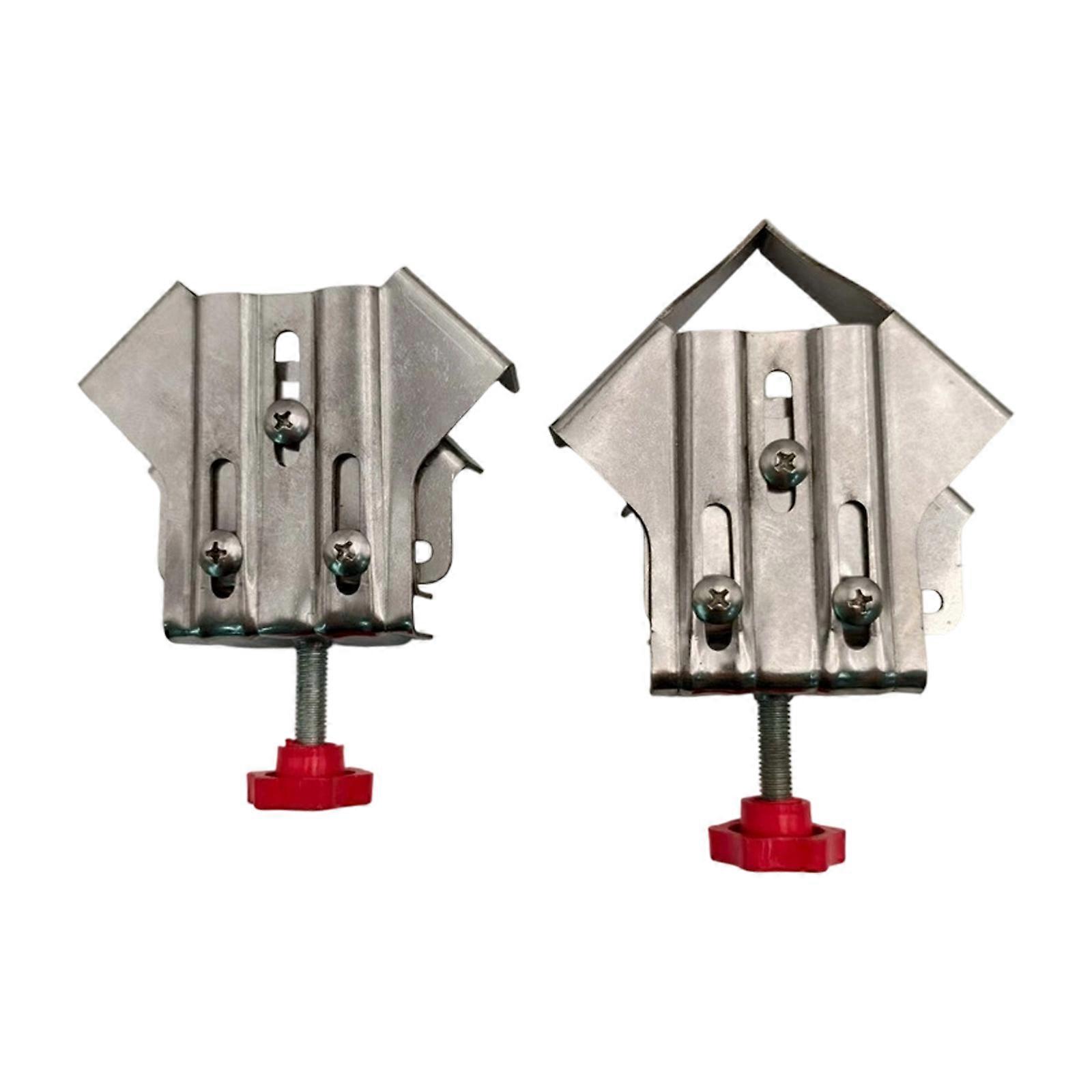 Stainless Steel Right Angle Clamp Tool With Rotating Jaw For Woodworking Welding Projects Secures Various Materials Thickness Multicolor