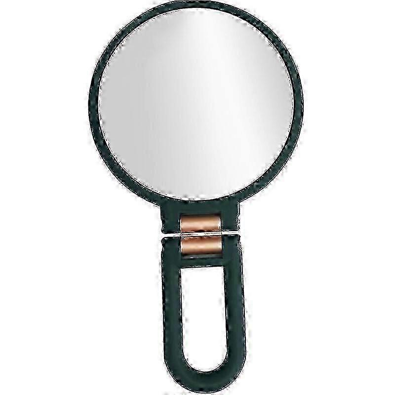 2025 10X/15X Magnifying Pocket Mirror Double-sided Folding Handle Portable Travel Magnifying Hand Mirror Pedestal Makeup Mirror