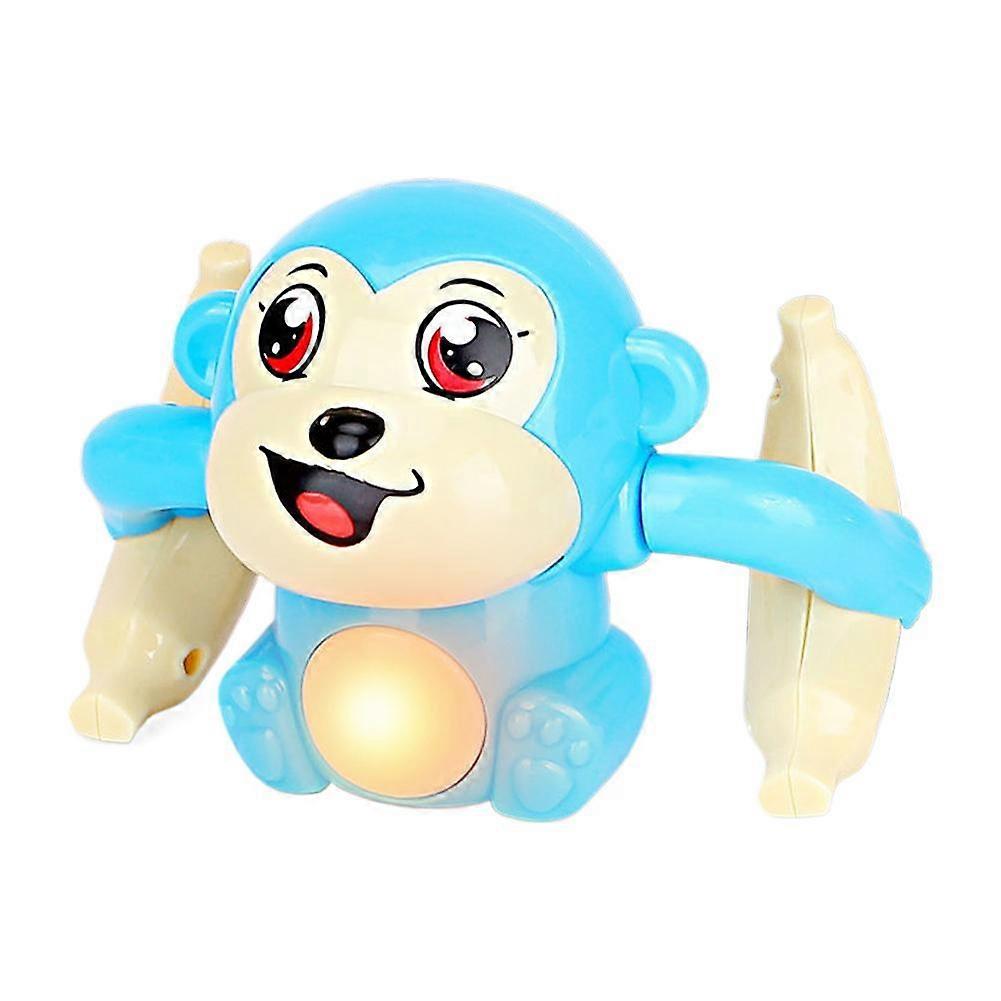 Electric Rolling Monkey Toy Auto Flips Crawls Obstacle Sensor Interactive Fun Safe Kids Gift