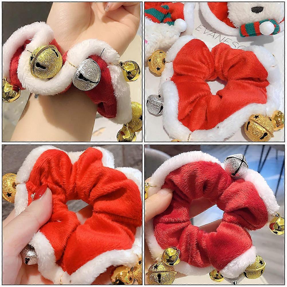 Lovely Ponytail Holders Bell Hair Tie Designed For Parties And Family Photos Available In Red Color With Simple Design 1Pc