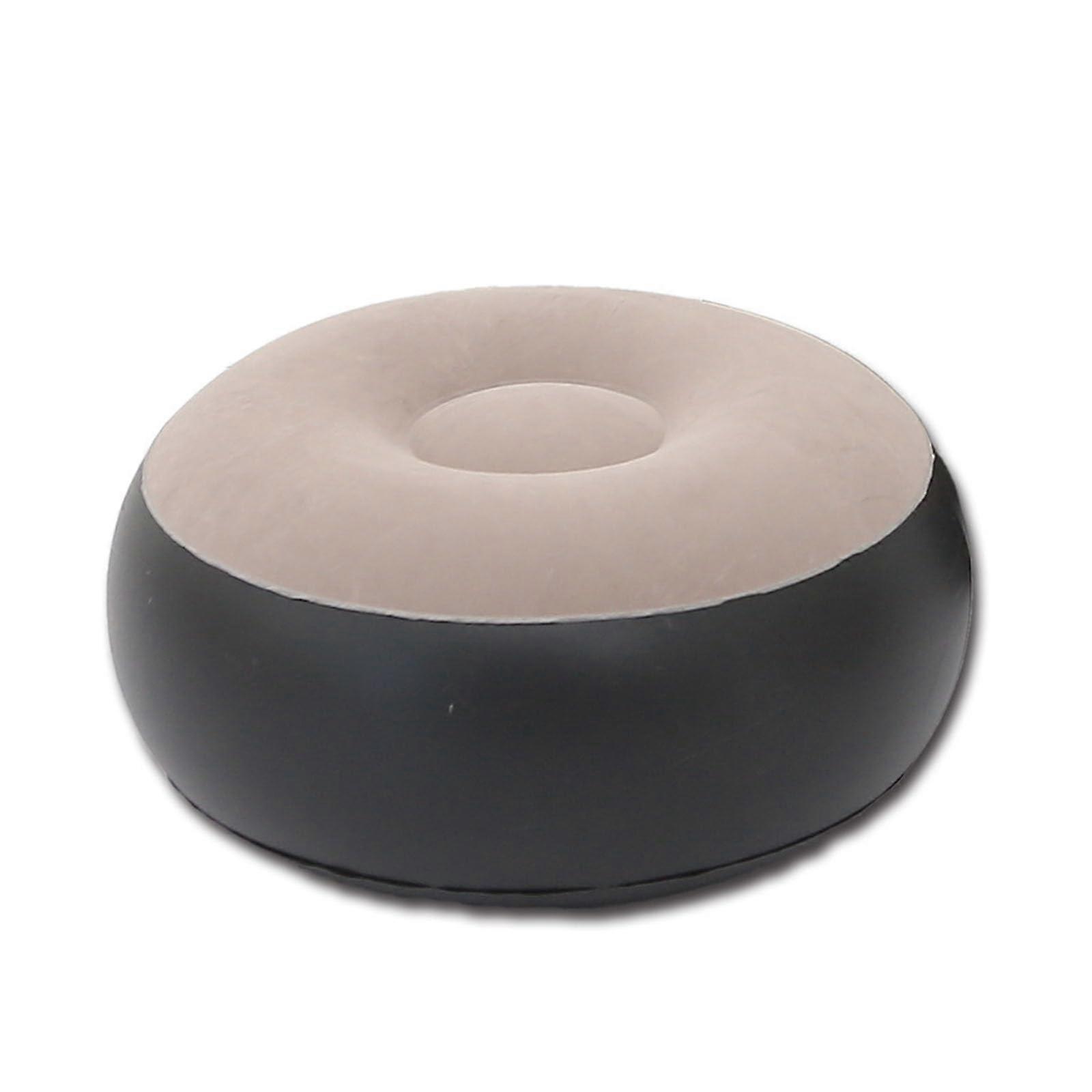 Inflatable Stool With Nonslip Bottom Multifunctional Air Cushions Stool For Home And Gym Use Coffee Color