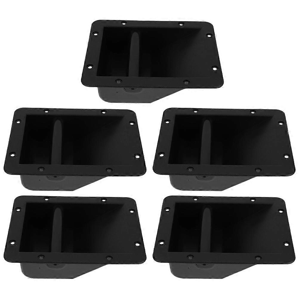 Durable Plastic Speaker Handle for Easy Installation and Comfortable Carrying Black 5 Pieces