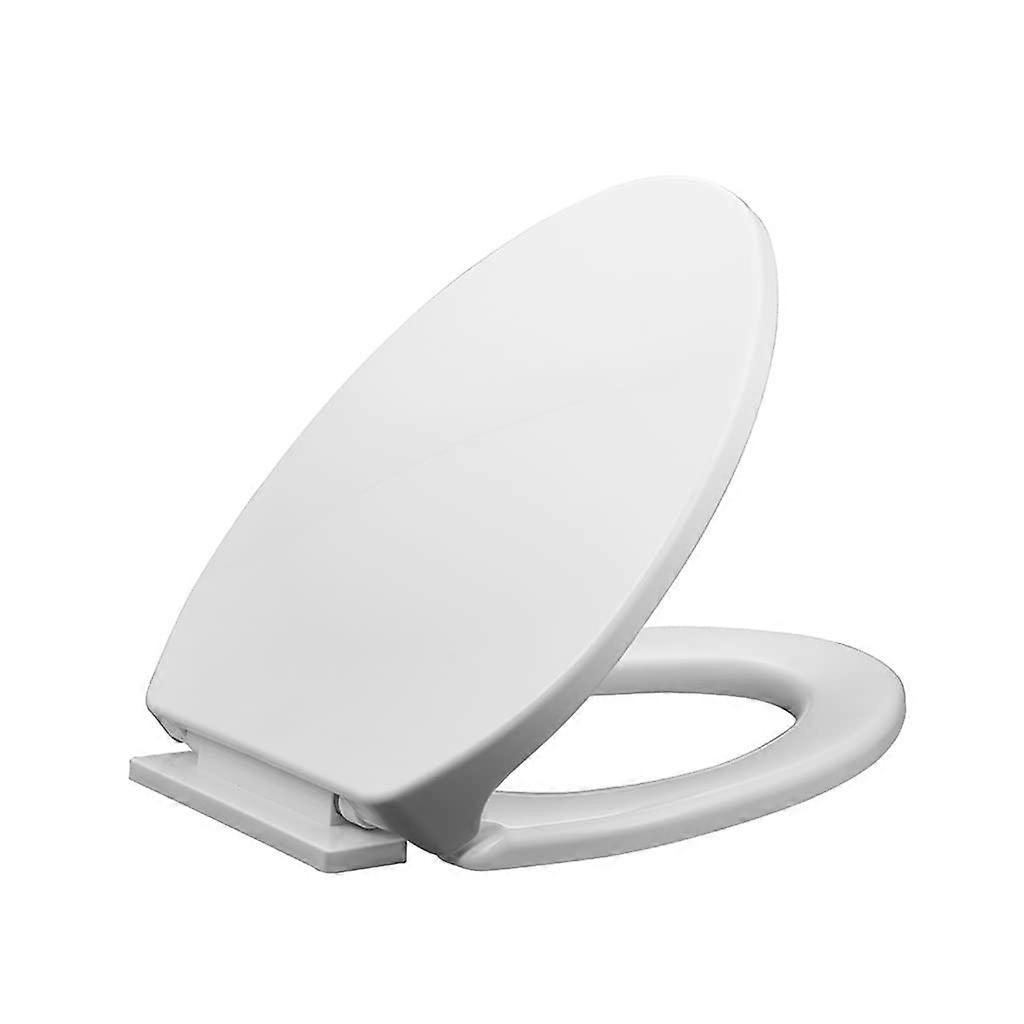 Universal Oval Toilet Seat with Soft Close Lid, PP Durable Bathroom Replacement, Easy Install