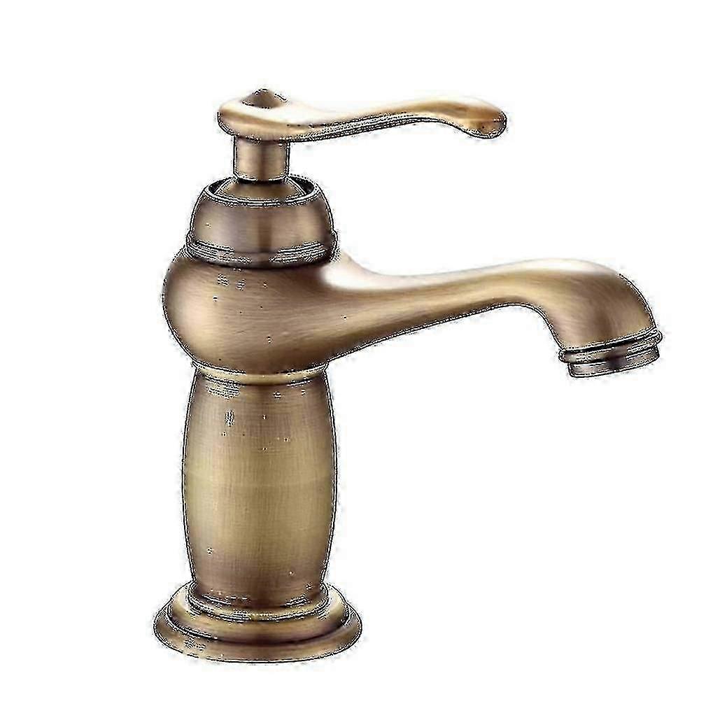 Bathroom Basin Faucet in Antique Brass for Solid Copper Mixer Tap