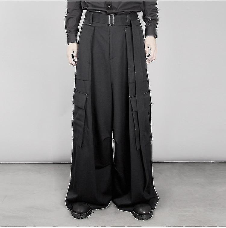 High-waisted Super Long A-shaped Flared Pants