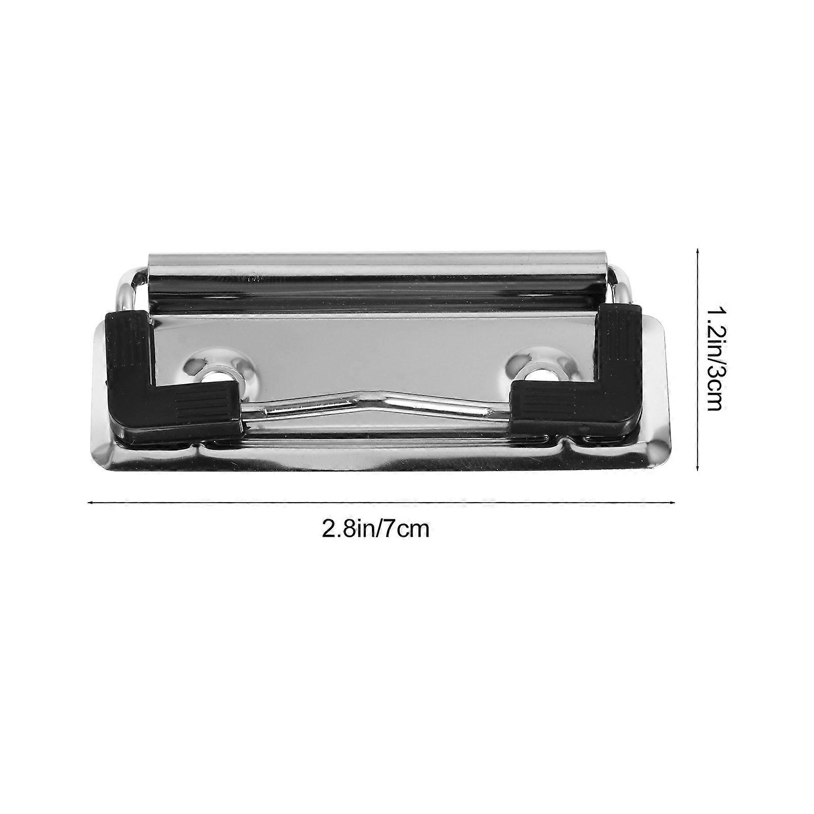 15pcs Clipboard Clips Mountable Metal Clip Spring-Loaded File Folder For School