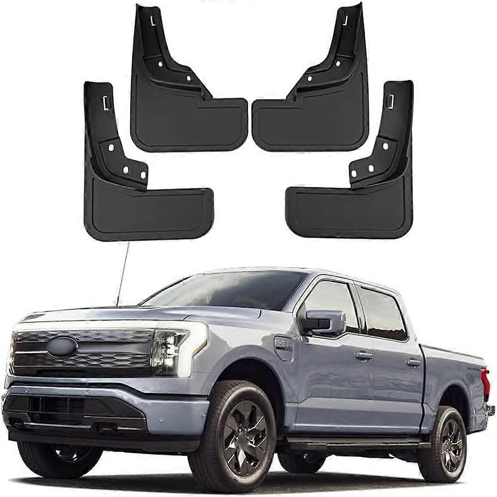 Car Mud Flaps for Ford F150 Lightning 2021 Front and Rear Fender Splash Guards ABS Plastic