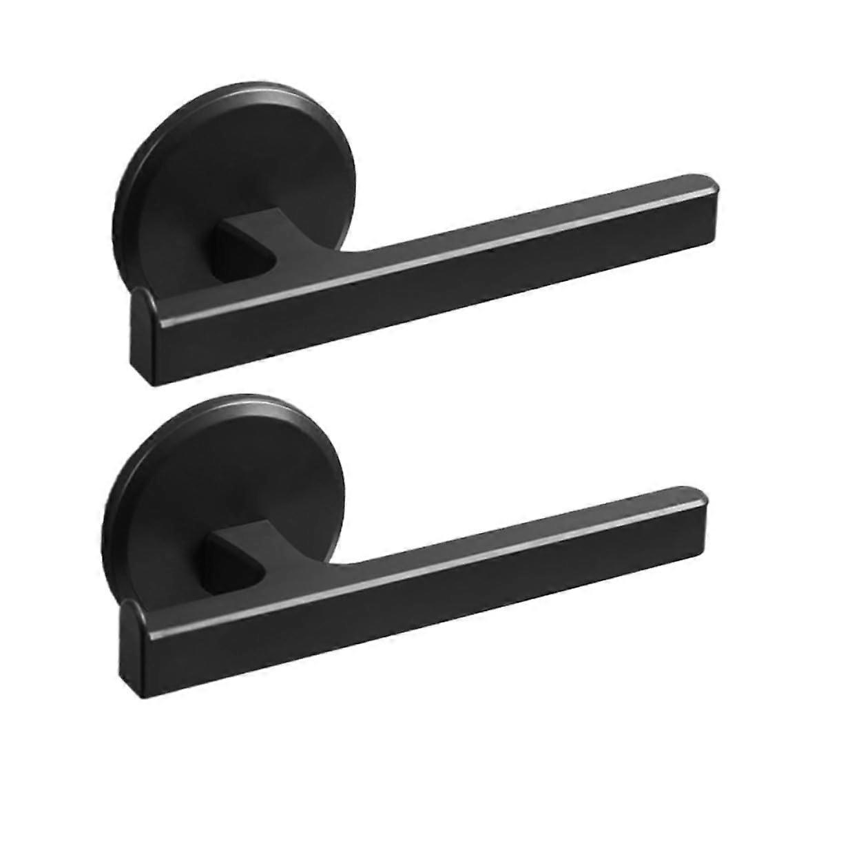 2PCS Black Wall Mounted Towel Rack NoDrill SpaceSaving Bathroom Towel Holder for Kitchen