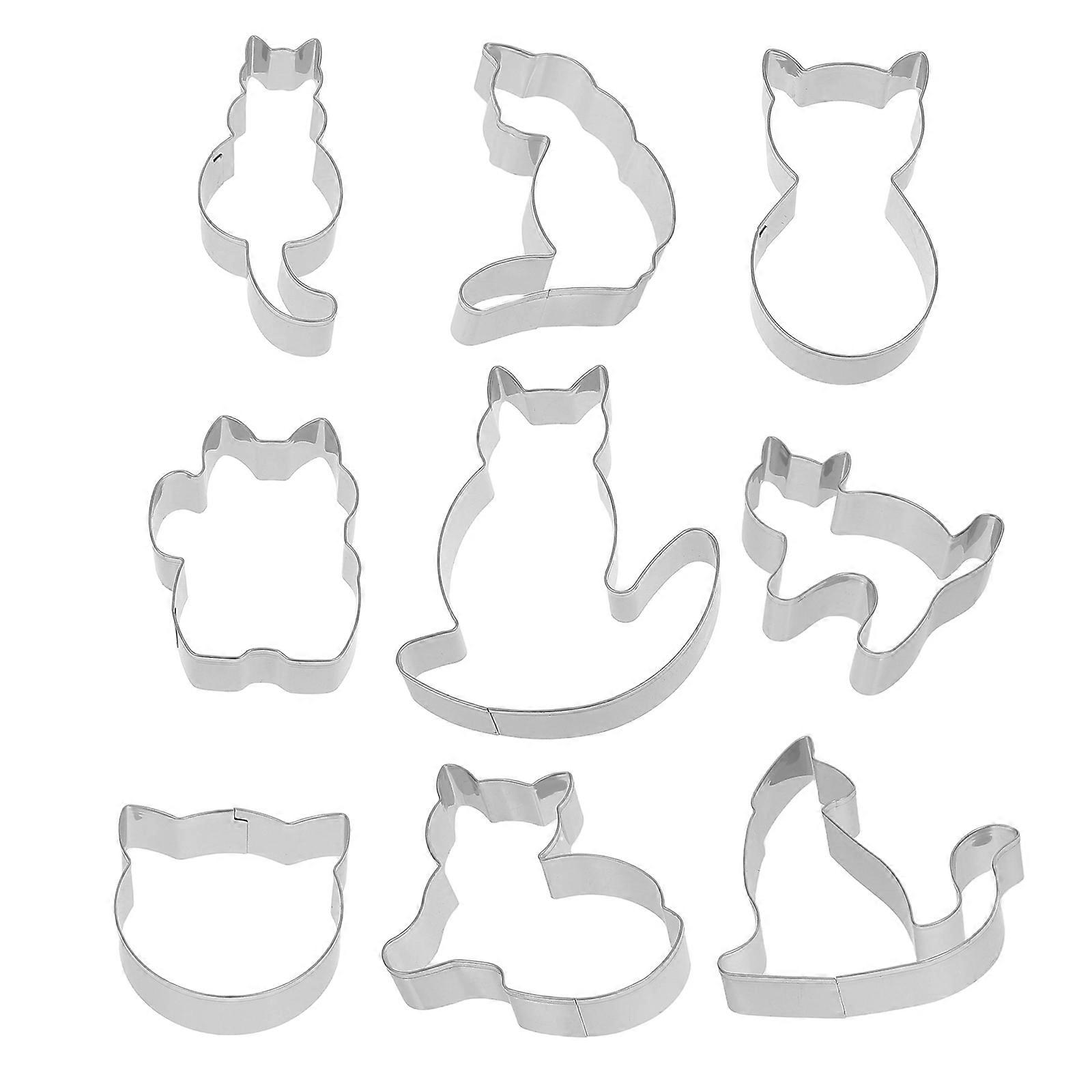 Stainless Steel Cat Baking Mold Dough Cutting Diy Projects Baking Accessory