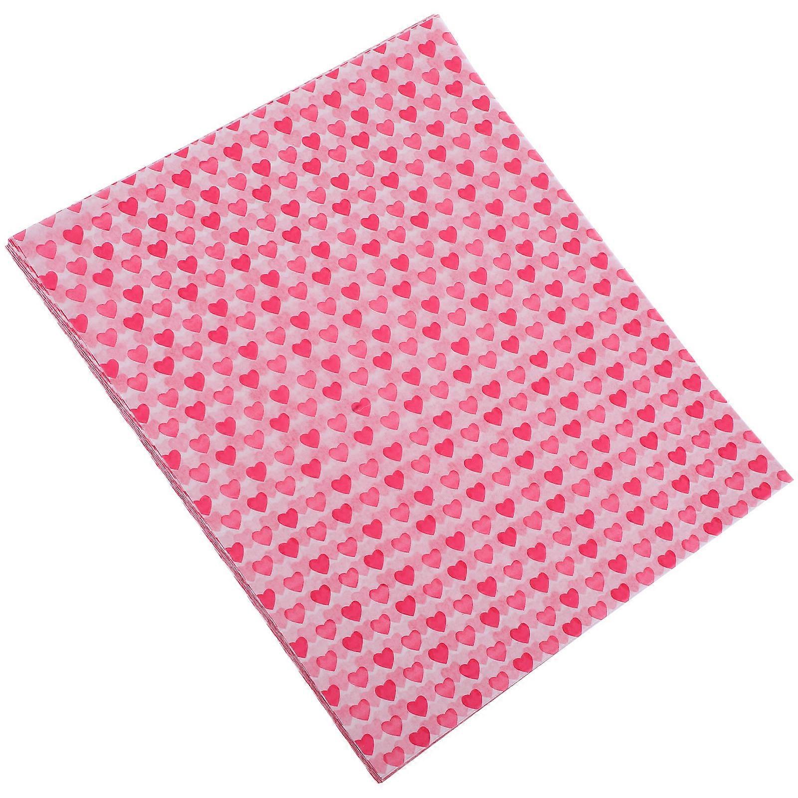 Heart Baking Paper Sheets for Food Wrapping Use with 50Pcs Quantity